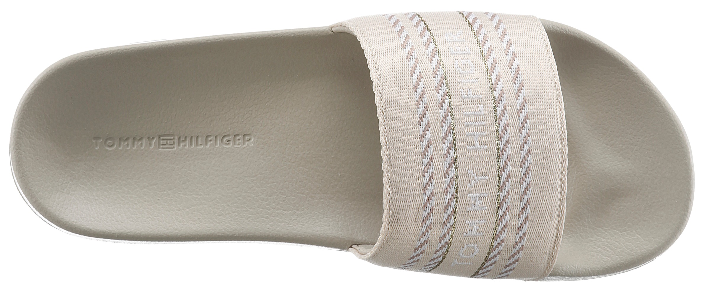 Tommy Hilfiger Pantolette »TOMMY WEBBING SLIDE« mit Logo auf der Bandage GU9894
