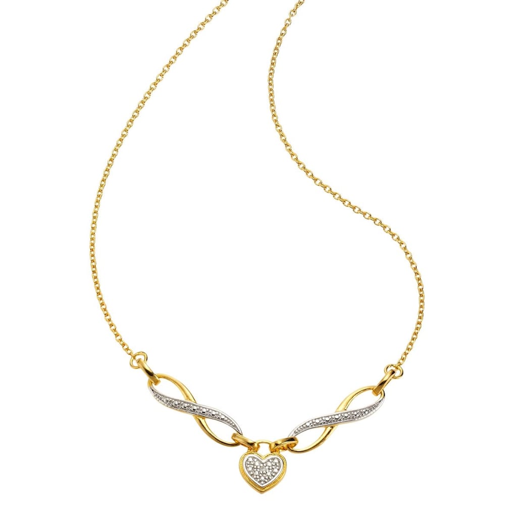 Firetti Collier »Schmuck Geschenk Halsschmuck Halskette Ankerkette Infinity+Schleife«