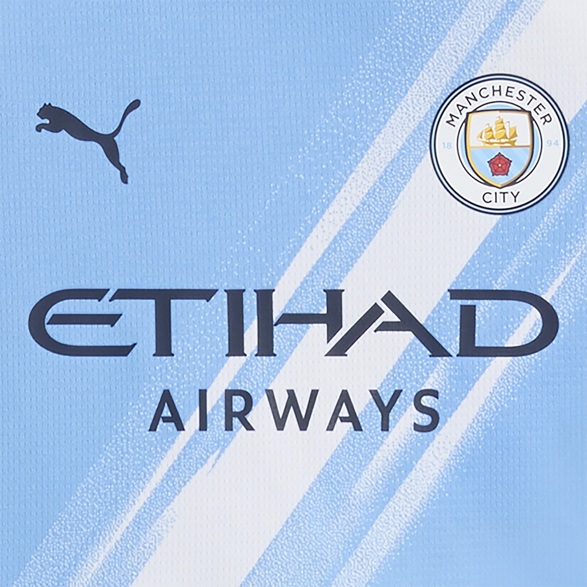 Trainingsanzug PUMA "Manchester City 25/26 Heimtrikot Minikit Kinder", Jungen, Gr. 68, blau (team light blau weiß), Obermaterial: 100% Polyester; Rippe: 100% Polyester, Sportanzüge Trainingsanzug 2