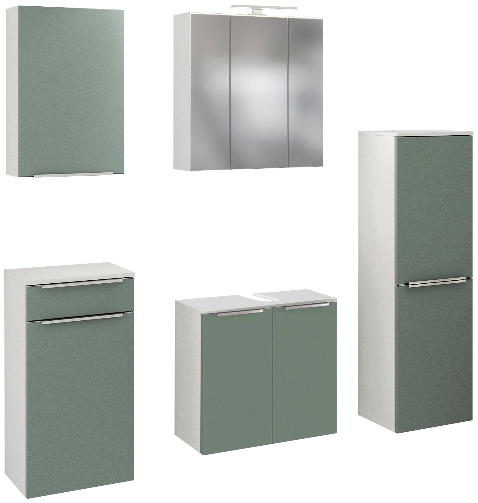 welltime Badmöbel-Set "Matera" 5 Stk. tlg. mit Softclose-Funktion günstig online kaufen