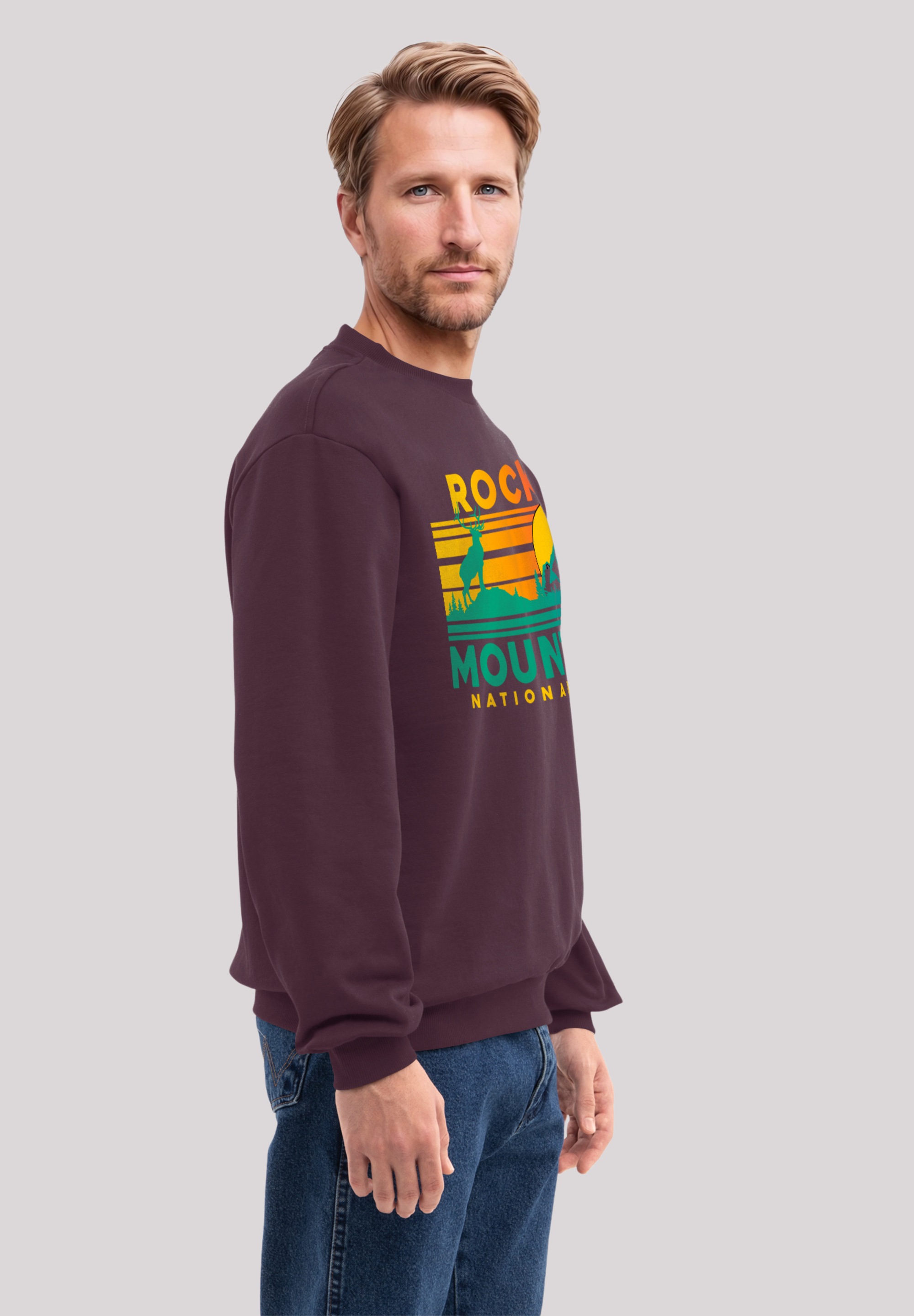 F4NT4STIC Sweatshirt »US National Parks Rocky Mountain Sunset«, Premium Qualität