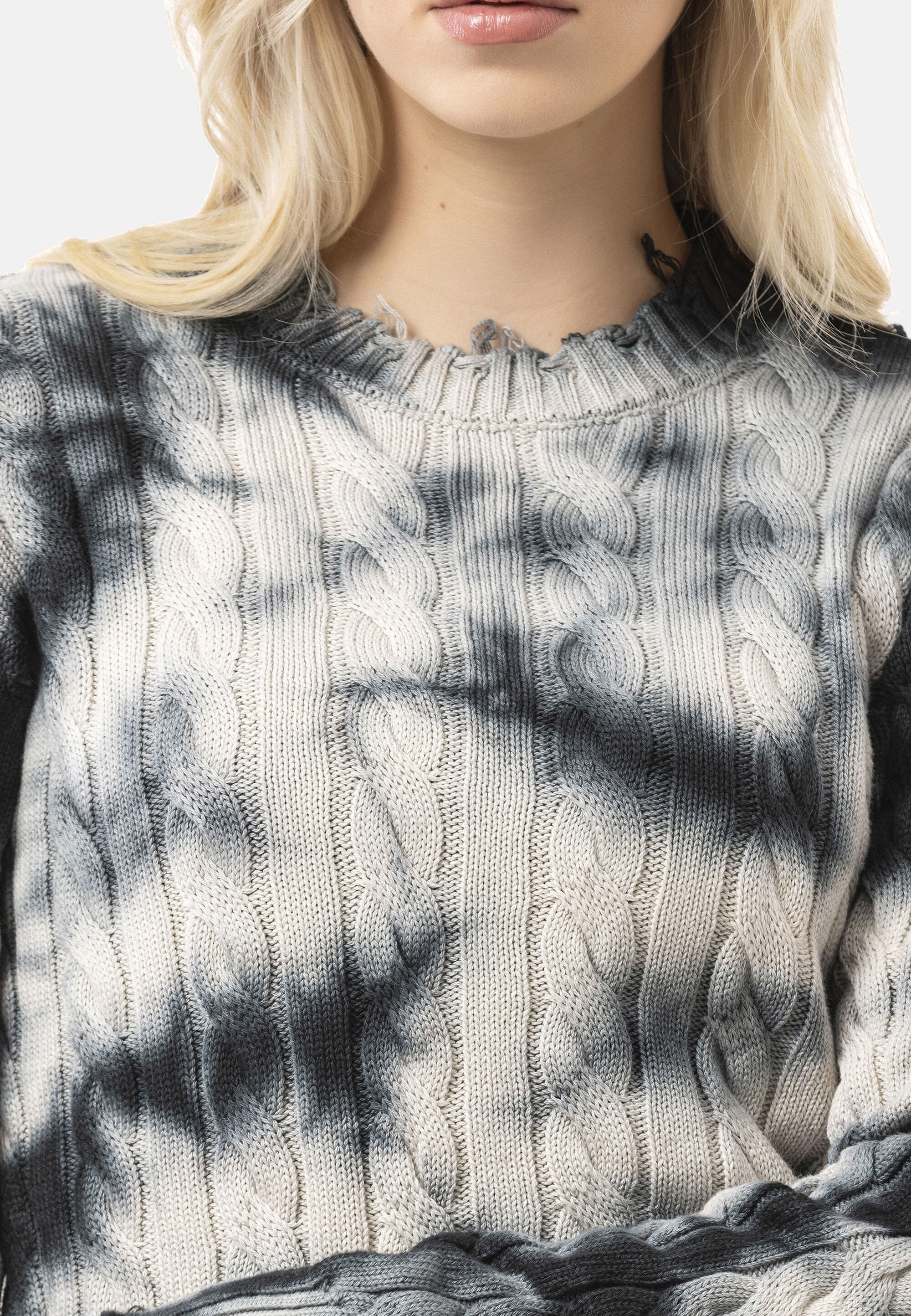 Cipo & Baxx Strickpullover »WP268« 1 Stk. Tie-Dye Optik