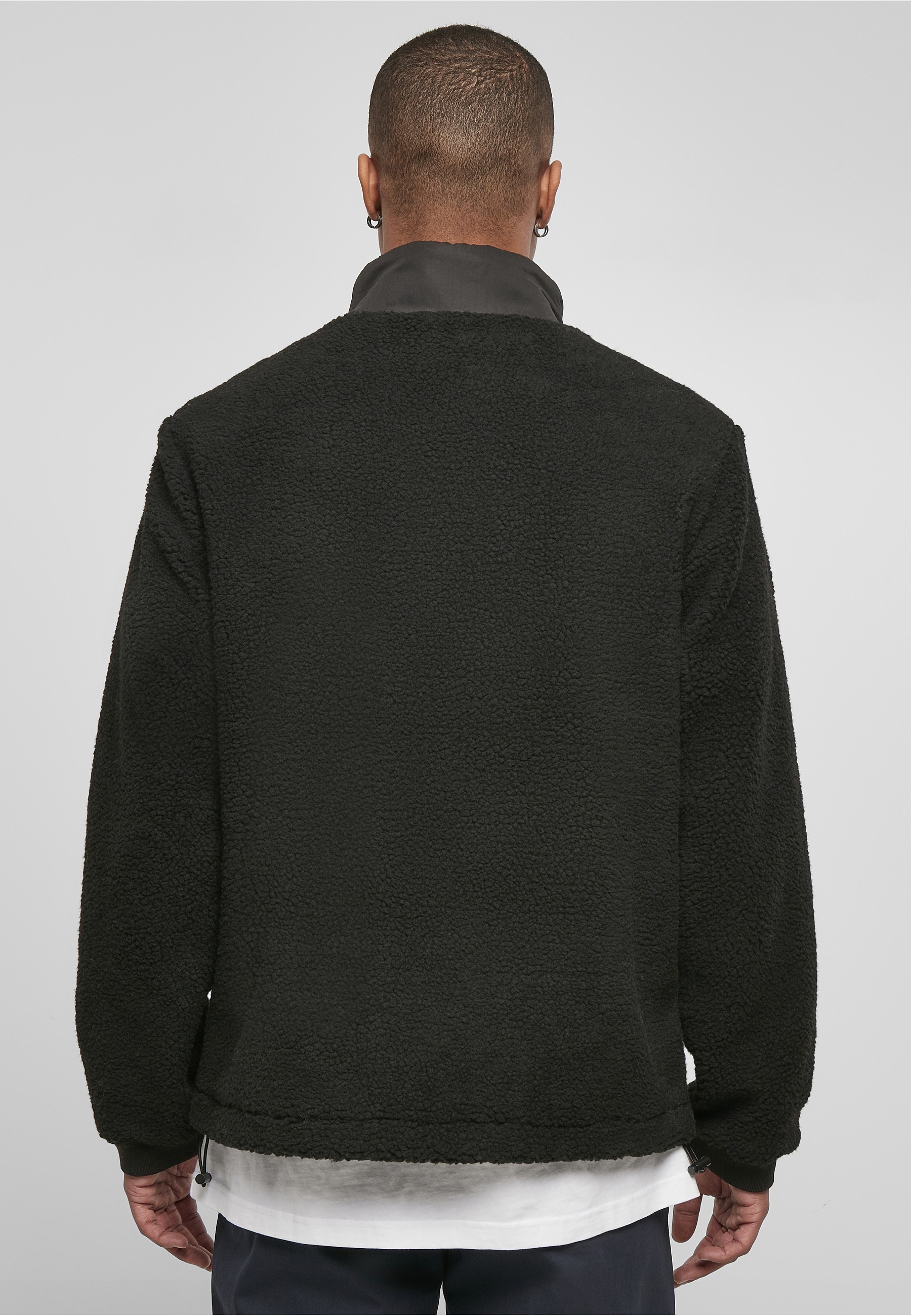 URBAN CLASSICS Winterjacke »Urban Classics Herren Patched Sherpa Jacket« 1 Stk. tlg. ohne Kapuze