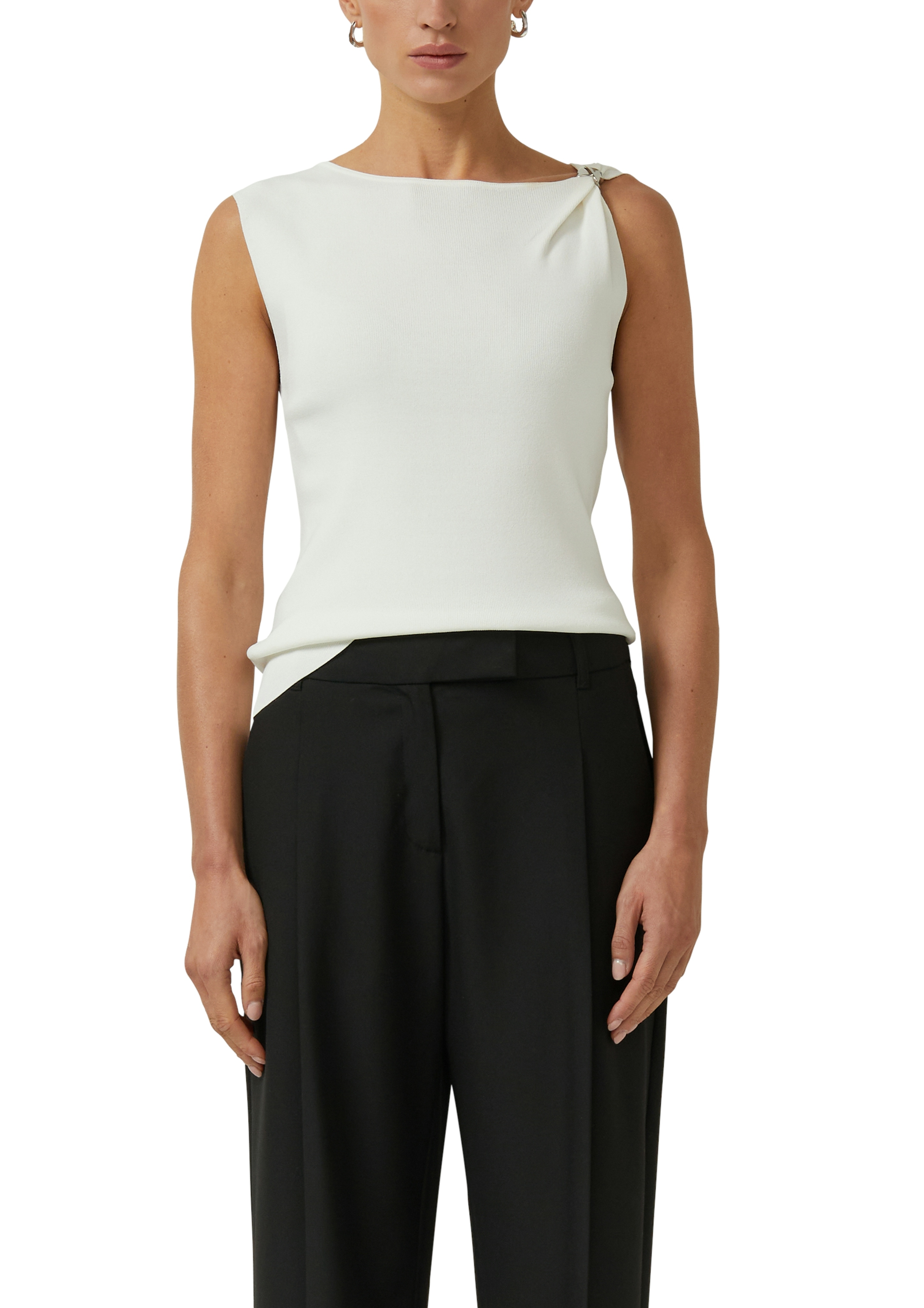 s.Oliver BLACK LABEL Kurzarmshirt mit Träger Detail