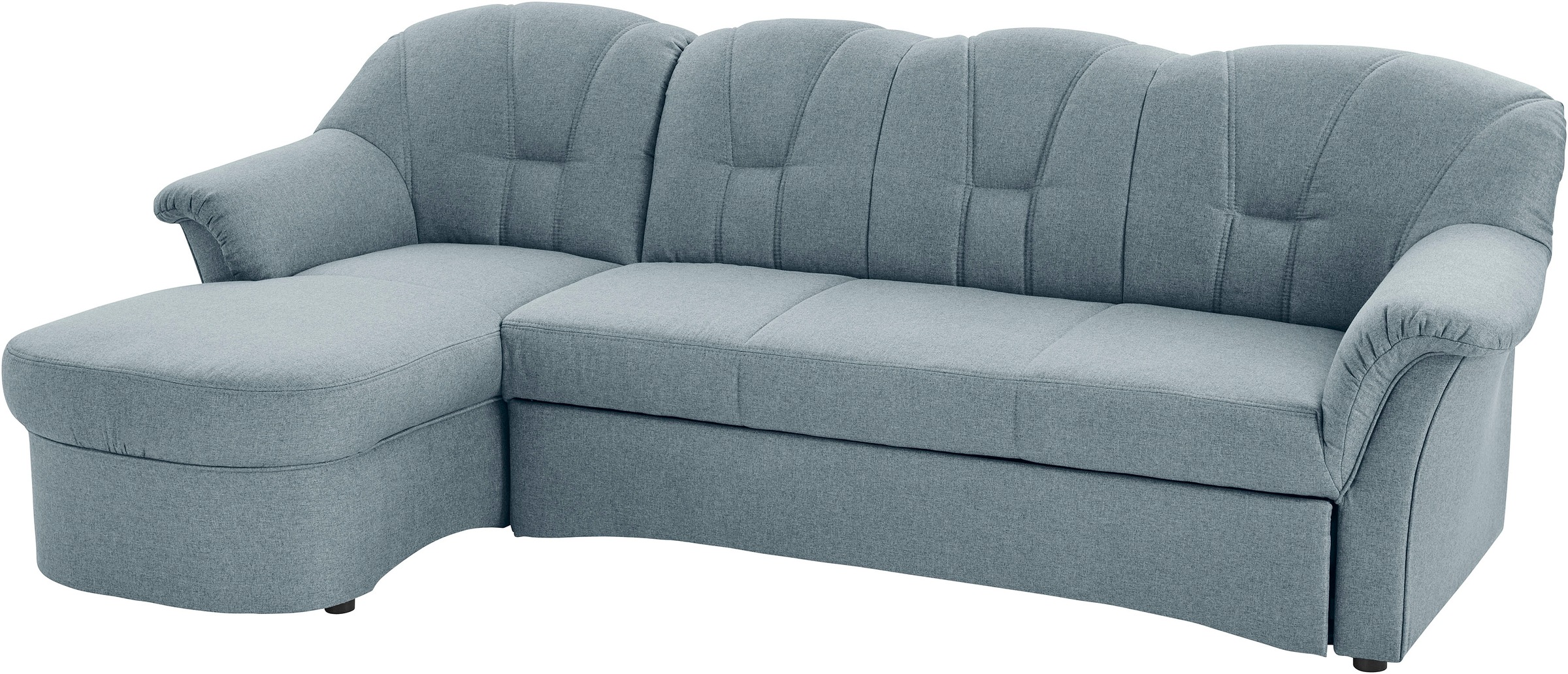 DOMO collection Ecksofa »Papenburg, zeitlose Rückensteppung, elegante Formensprache, L-Form« in großer Farbvielfalt, wahlweise mit Bettfunktion