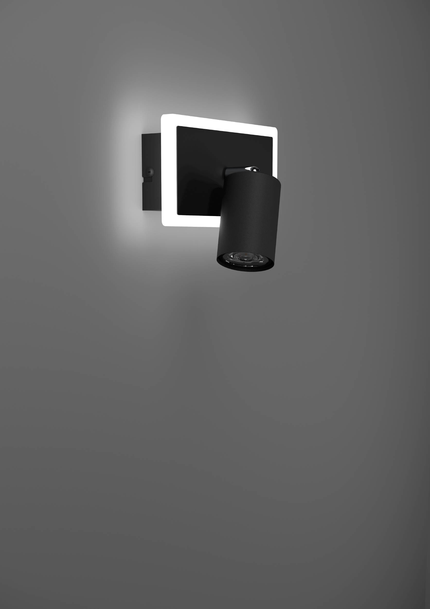 EGLO Deckenleuchte »Rimbocchi 1 Deckenlampe, Metall und Kunststoff, Spotbalken schwenkbar« LED-Modul 1 Stk. Warmweiß Spot - L18 x B10 x H14 cm - schwarz - 7W inkl.