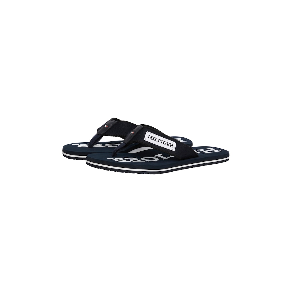 Tommy Hilfiger Zehentrenner »PATCH HILFIGER BEACH SANDAL«