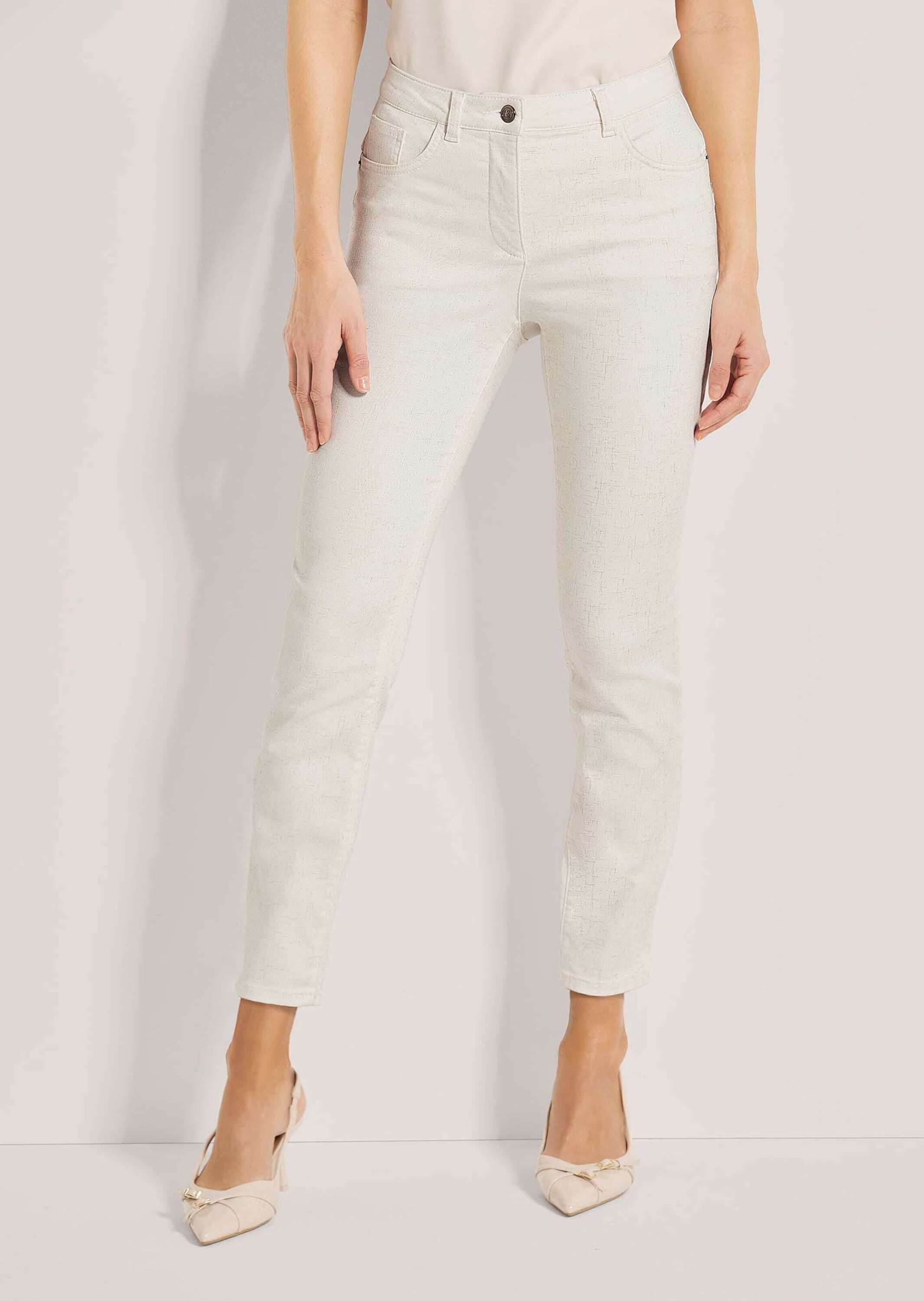 MADELEINE Chinos "Druckhose Schlanke Hose mit Allover-Druck" günstig online kaufen