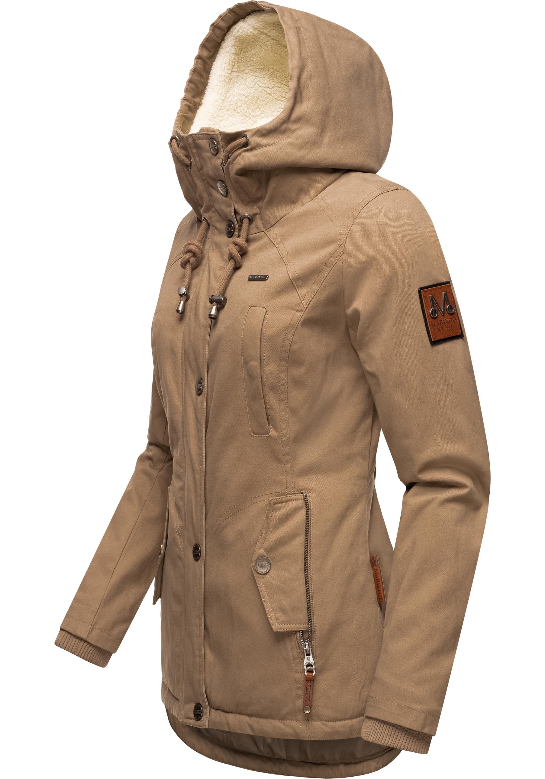 Marikoo Winterjacke "Bikoo" mit Kapuze sportliche Damen Outdoor Baumwolljac günstig online kaufen