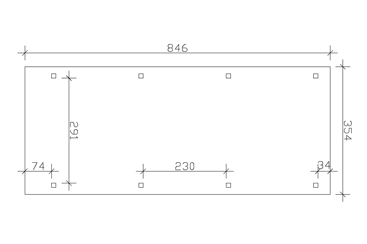 Skanholz Einzelcarport »Emsland«, Leimholz-Nordisches Fichtenholz, 291 cm, dunkelgrau