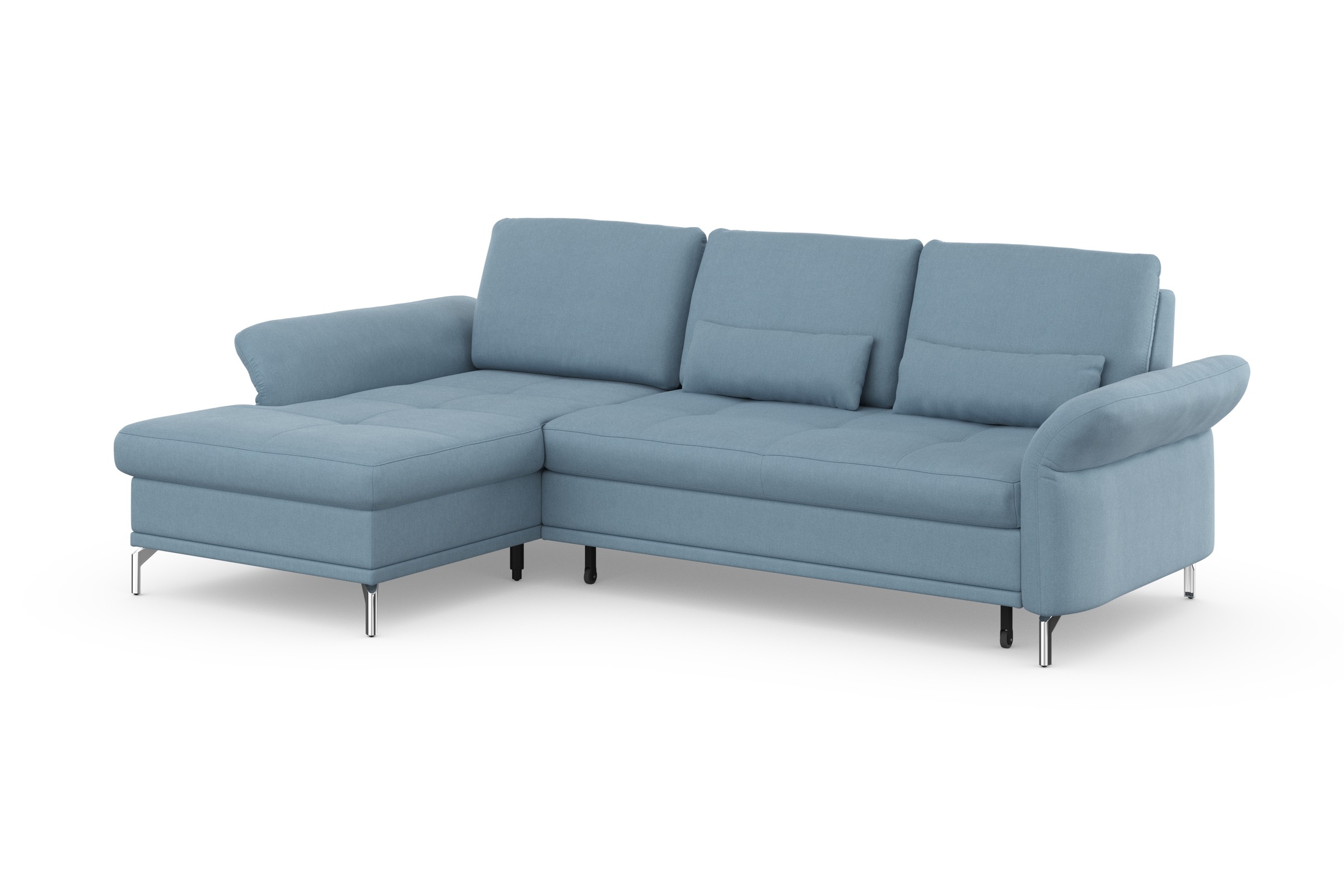 Home Affaire Palm Beach L-Shape Corner Sofa Light Blue 5