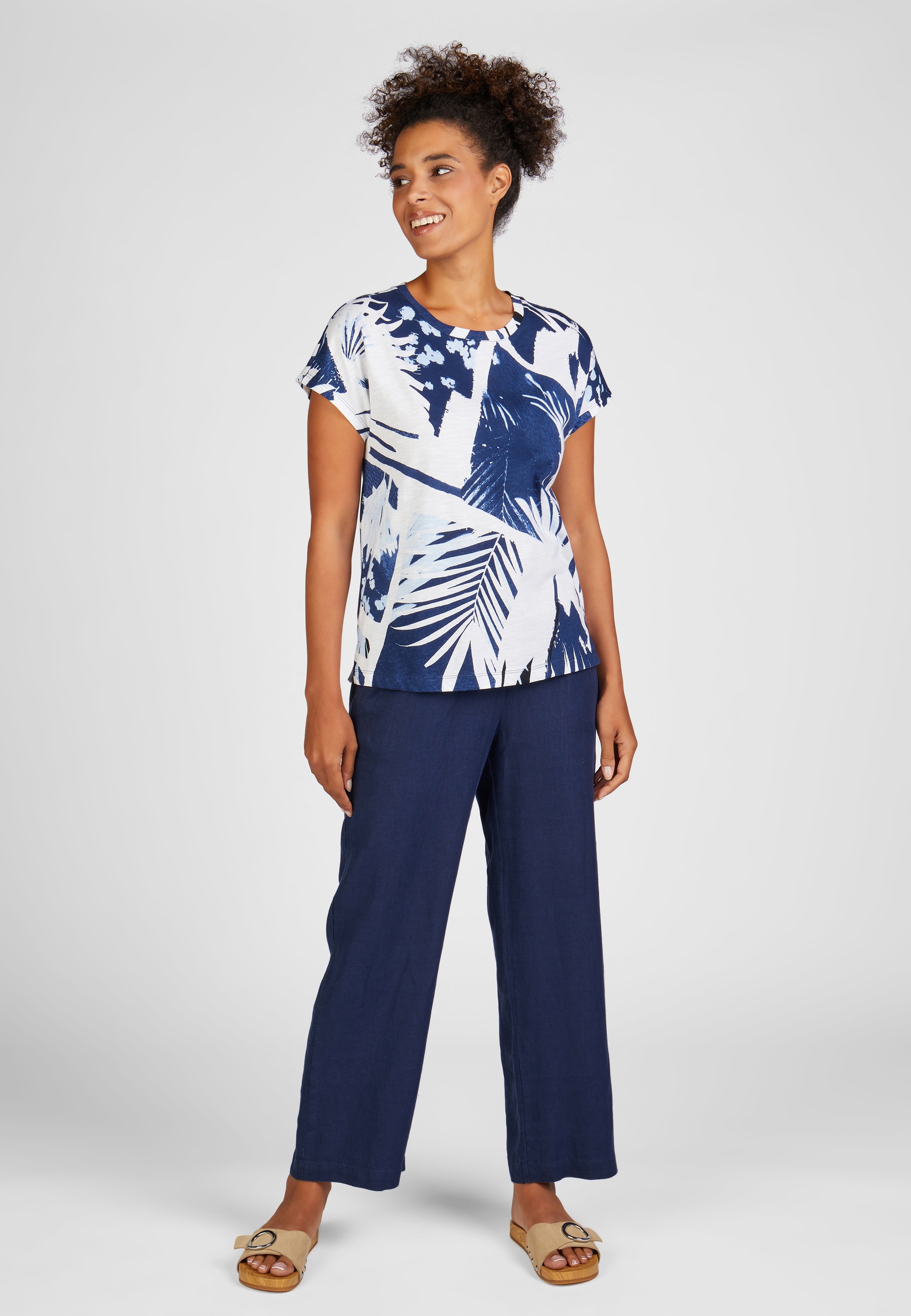 LeComte Print-Shirt »LeComte T-Shirt mit Palmenmotiv«