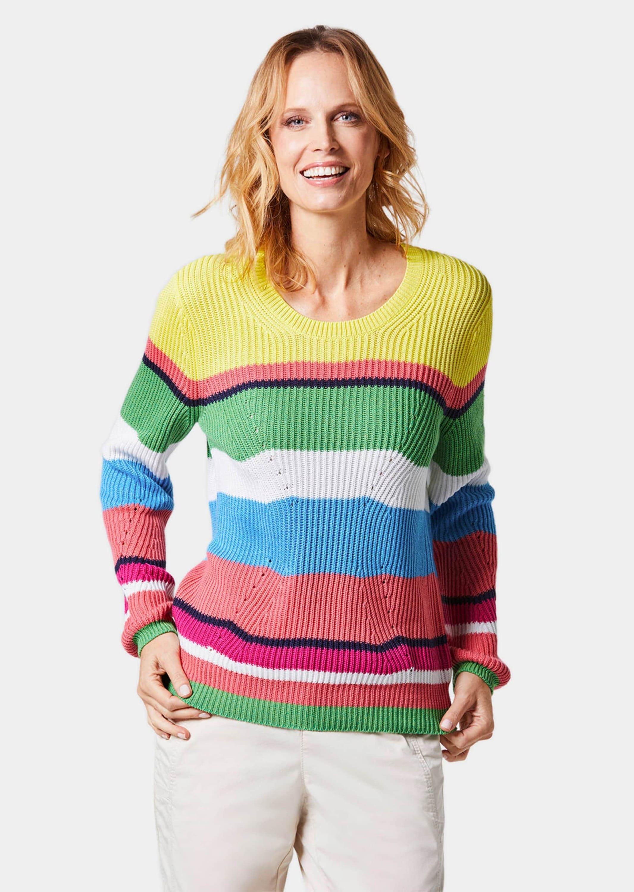 GOLDNER Rundhalspullover »Pullover Pullover im Baumwoll-Mix«