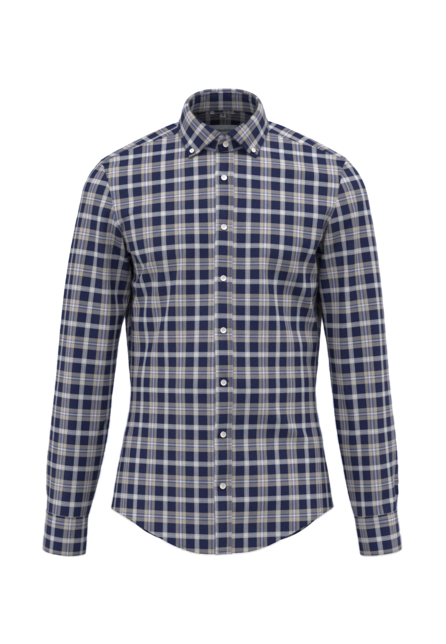 seidensticker Flanellhemd »Shaped«, Shaped Langarm Button-Down-Kragen Karo
