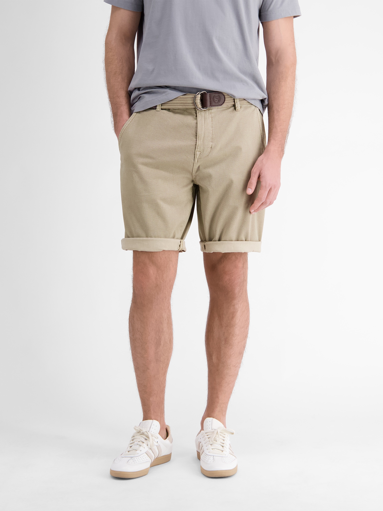 LERROS Bermudas »LERROS Chino-Bermuda mit Gürtel«, (Set)