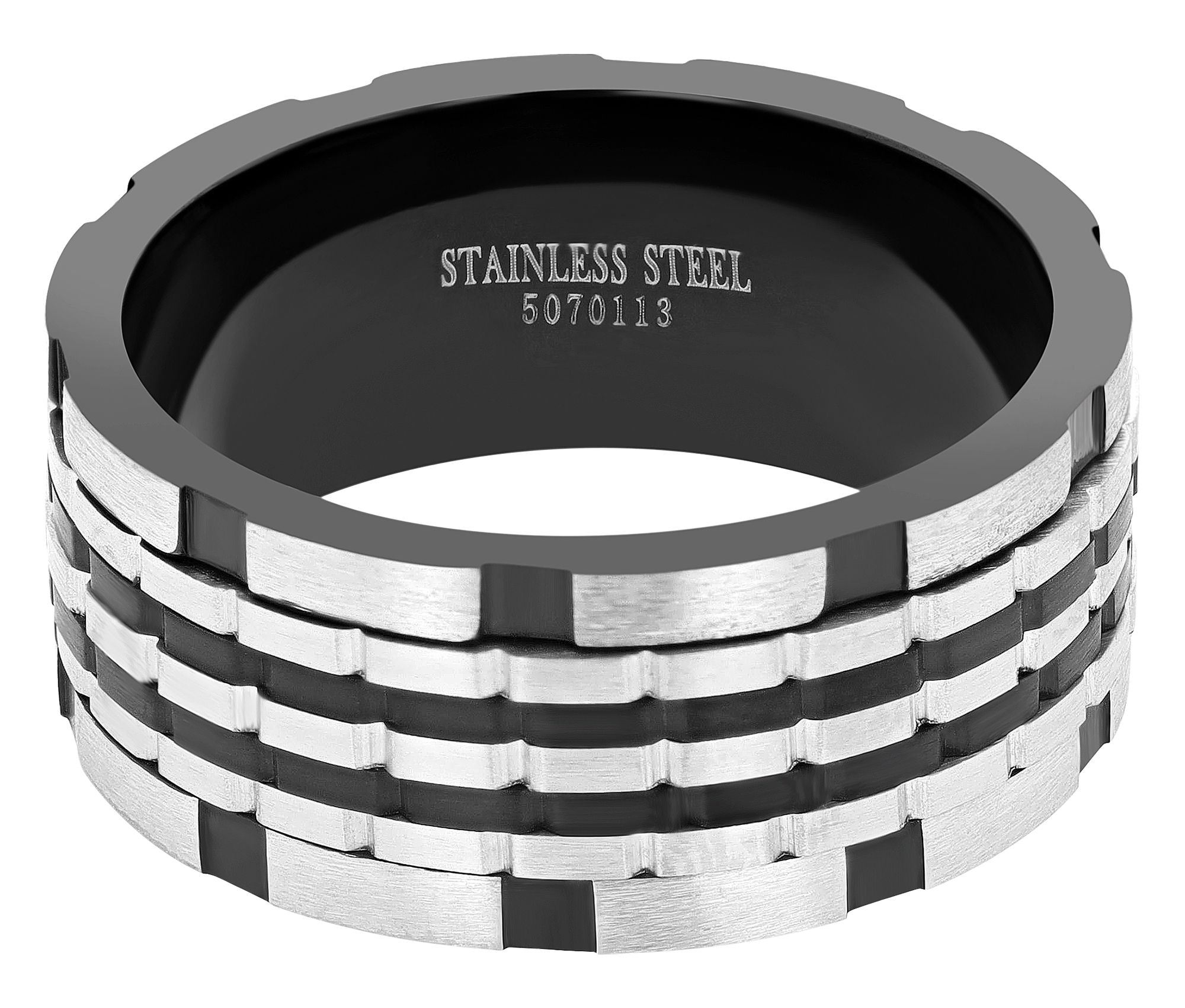 Fingerring ADELIA´S "Herren Ring aus Edelstahl" Gr. 72, schwarz, Fingerringe, Herren, 72, Edelstahl, Fingerring