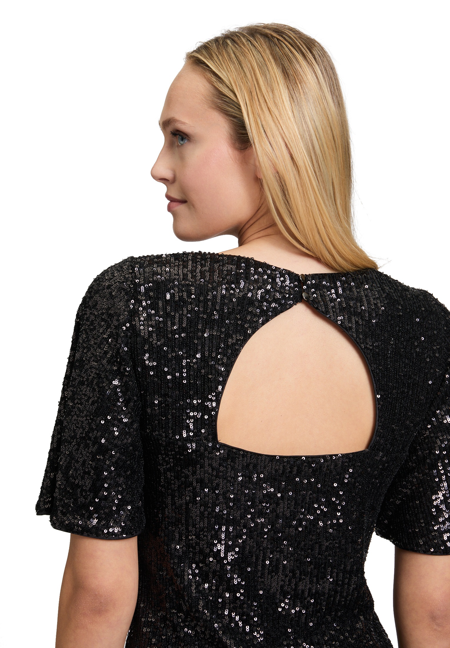 Vera Mont Kurzarmshirt »Vera Mont Damen Pailletten-Bluse mit Flügelärmeln«, (1 tlg.), Pailletten