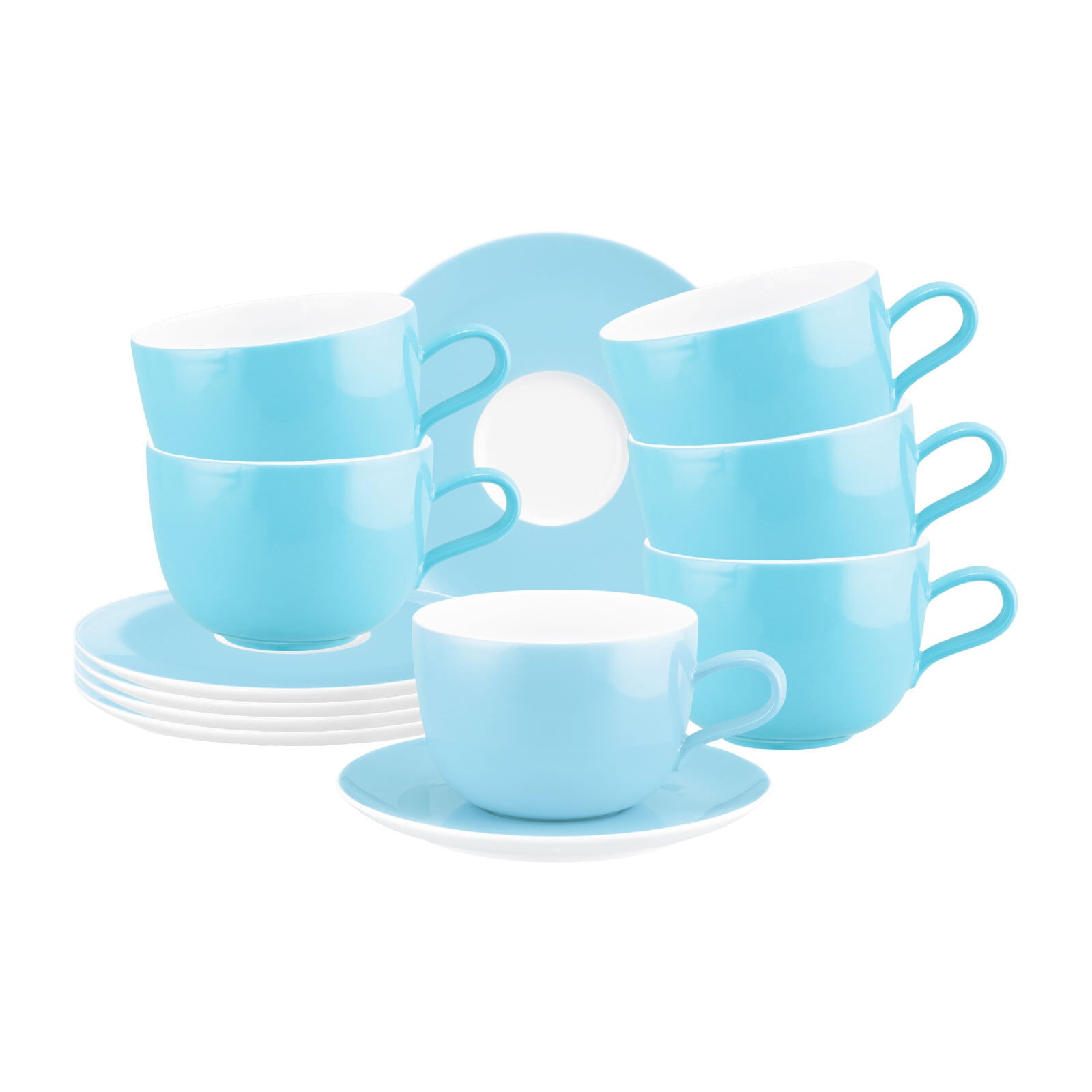 Seltmann Weiden Tasse »Milchkaffeetassen mit Untertassen Liberty Pure Colors 380 ml 6er Set«
