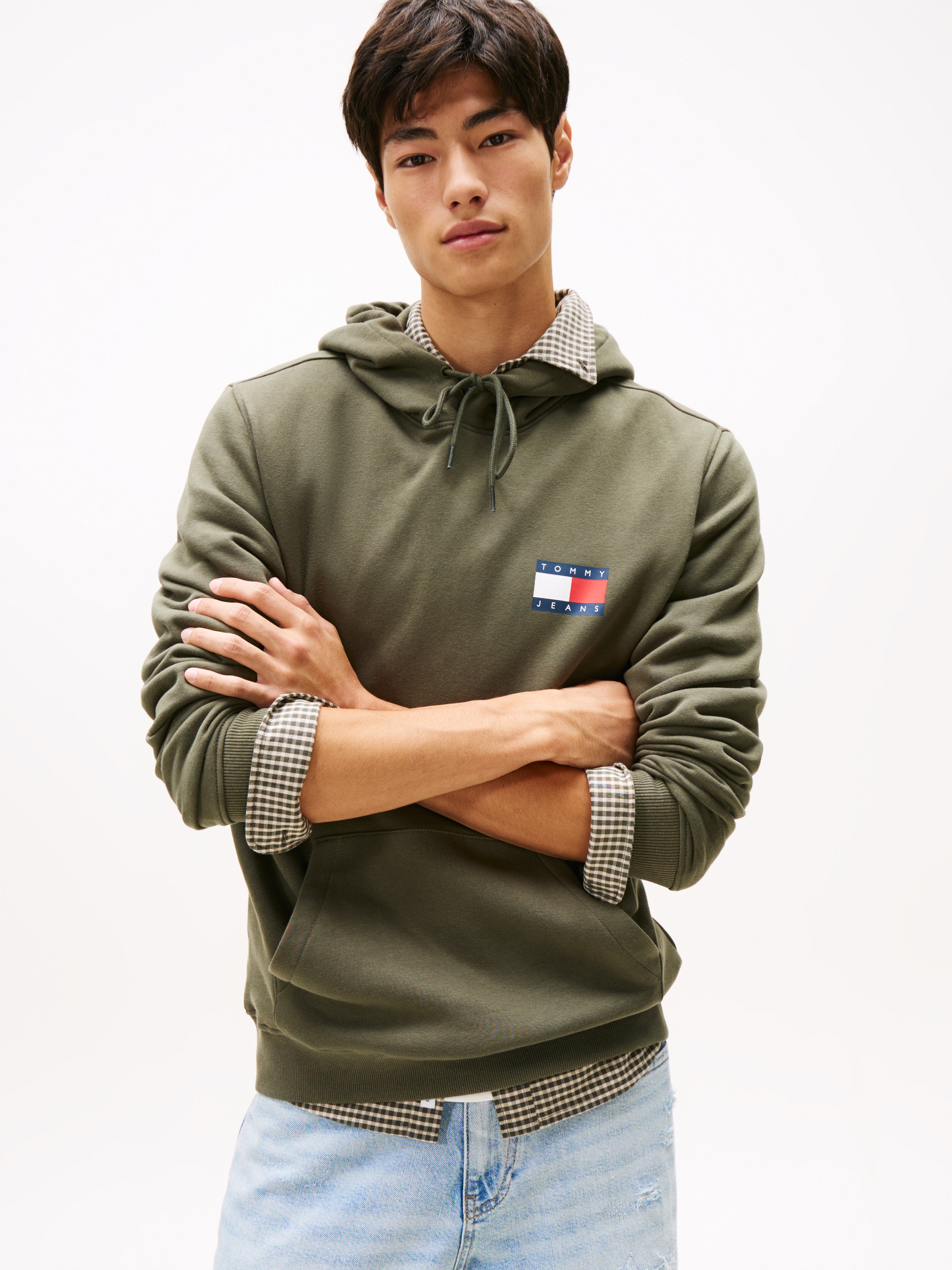 Tommy Jeans "TJM REG ESSENTIAL FLAG HOOD EXT", mit bedruckten Markenlogo au günstig online kaufen