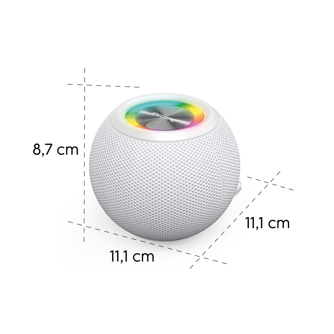 Hama Bluetooth-Lautsprecher »Bluetooth®-Lautsprecher "Ball Shape Speaker", 5 Licht-Modi, 5W«, Integrierte Freisprecheinrichtung