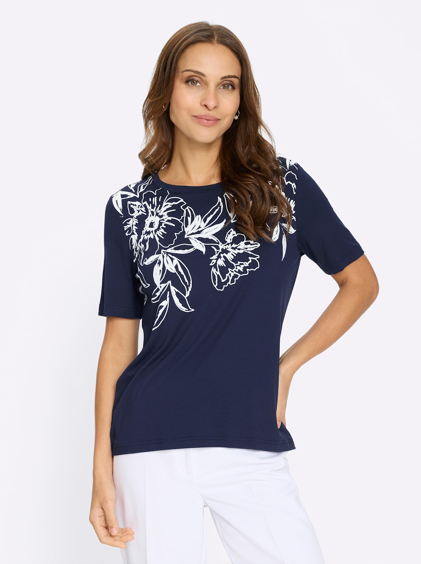 Lady Rundhalsshirt "Kurzarm-Shirt" 1 tlg. günstig online kaufen