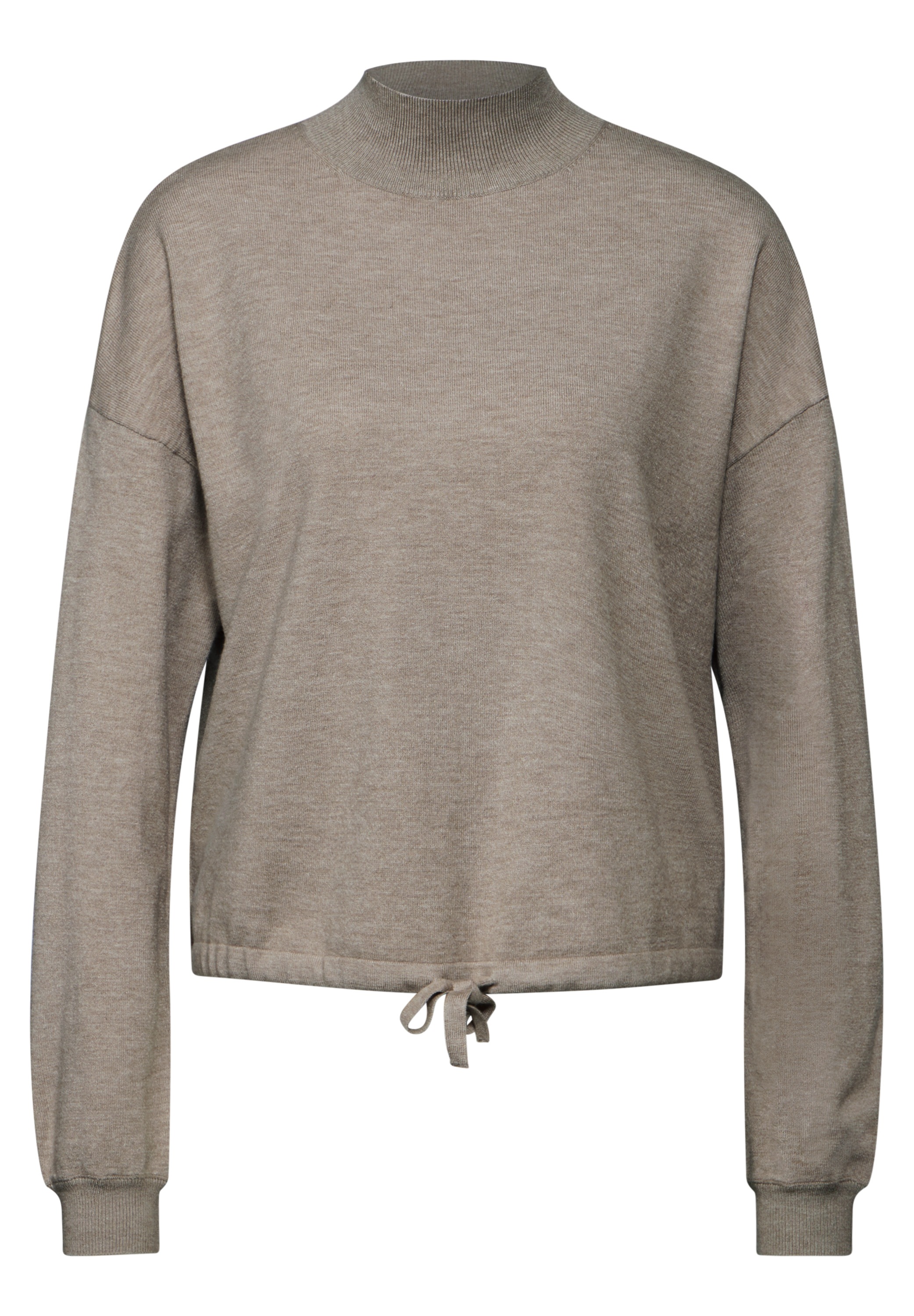 STREET ONE Stehkragenpullover, im angenehmen Materialmix