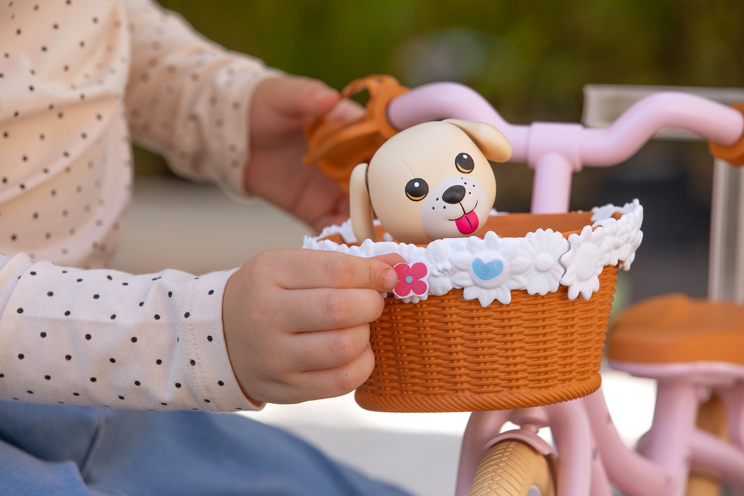 Baby Born Puppen Fahrzeug »Fahrrad« mit Welpe Lucky