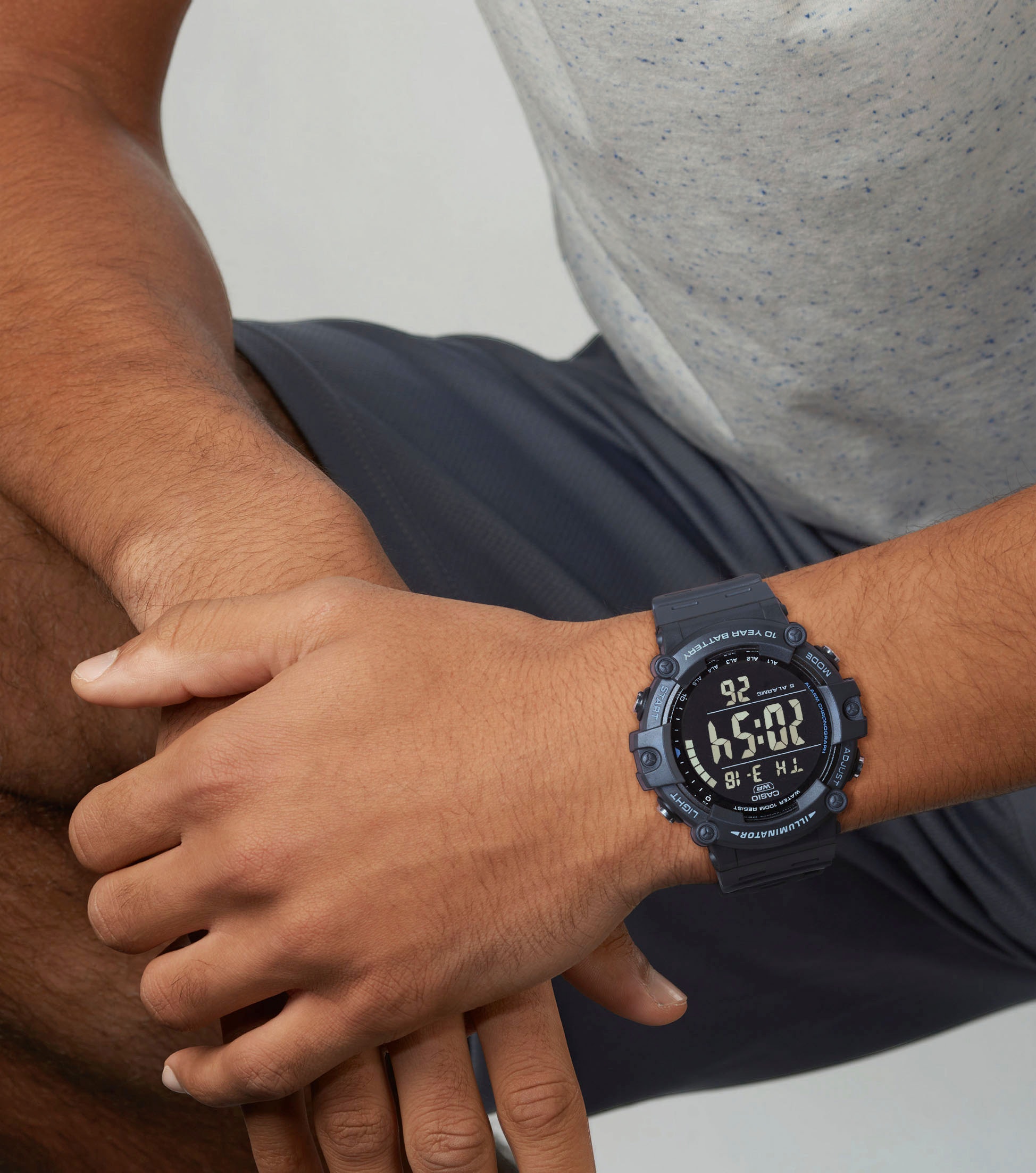 CASIO TIMELESS COLLECTION Chronograph, Quarzuhr, Armbanduhr, Herrenuhr, Digitaluhr, bis 10 bar wasserdicht