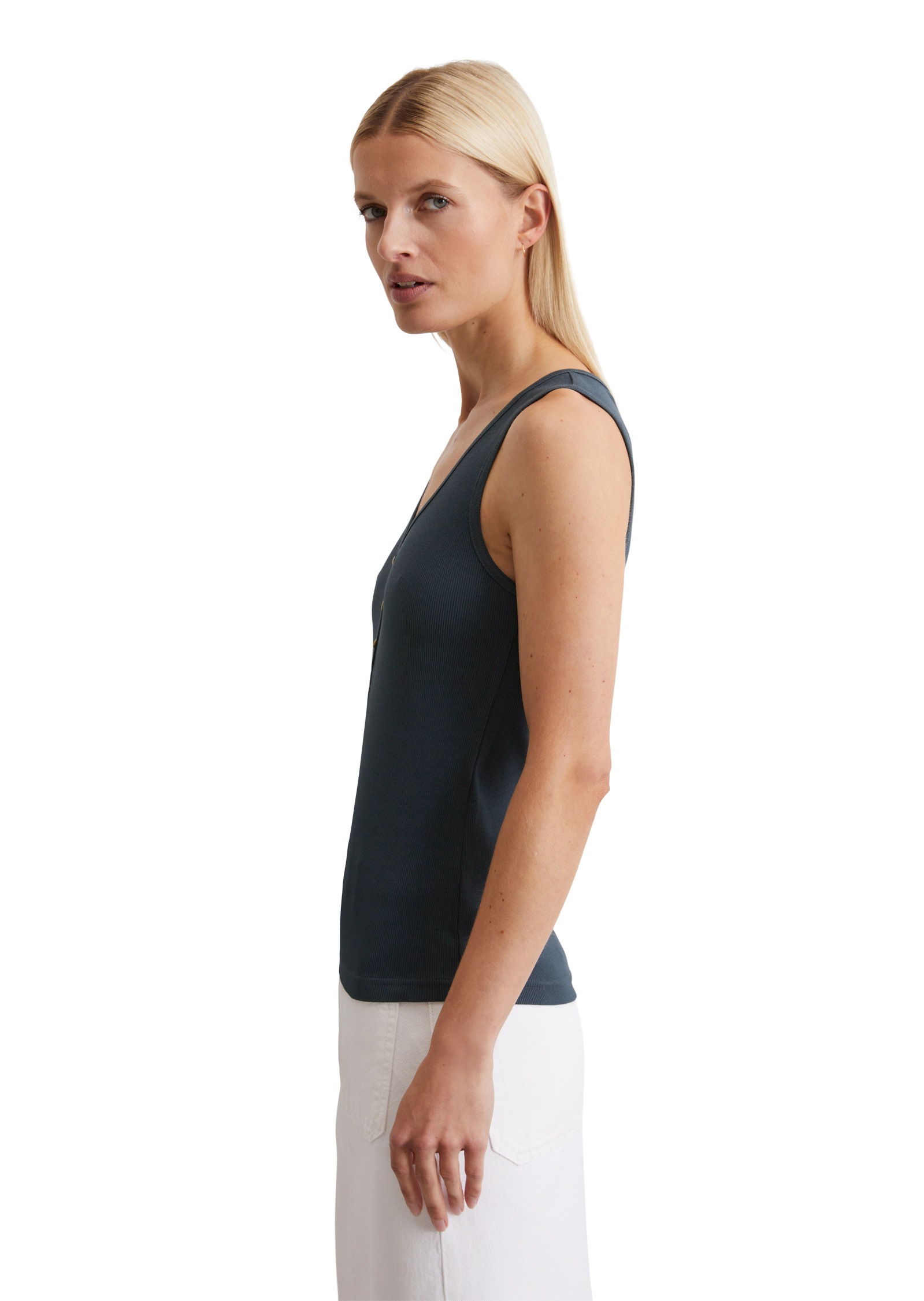 Marc O'Polo T-Shirt »mit Knopfleiste«