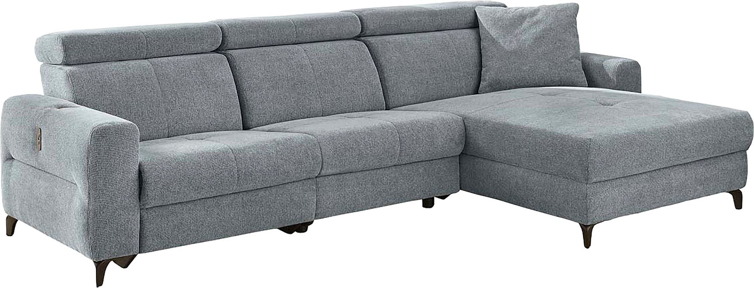 Ecksofa »Monaco L-Form mit elektromotorischer Relaxfunktion und«, induktiver...