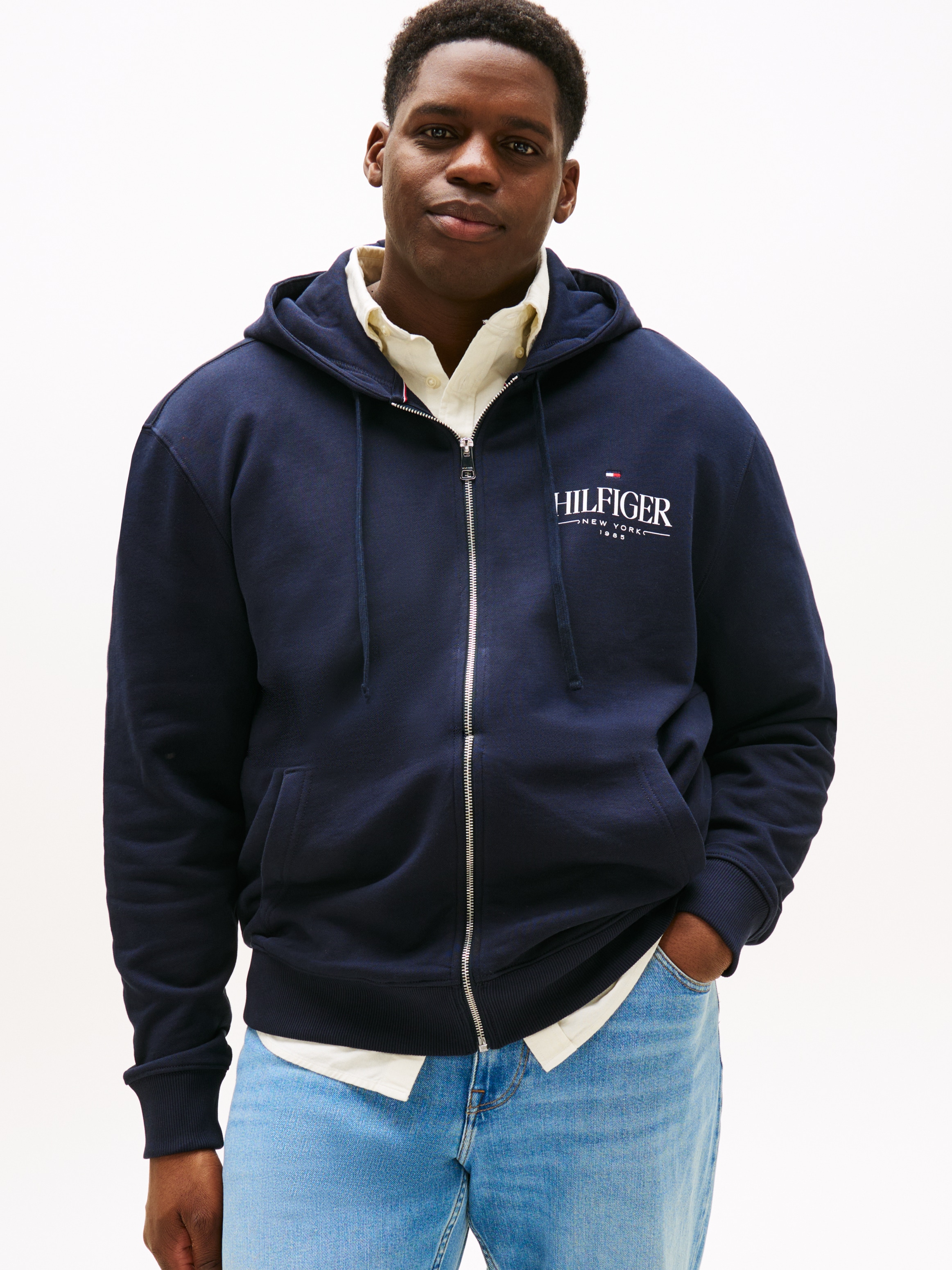 Tommy Hilfiger Big & Tall Kapuzensweatjacke "BT-HILFIGER STACKED HOODED ZIP günstig online kaufen