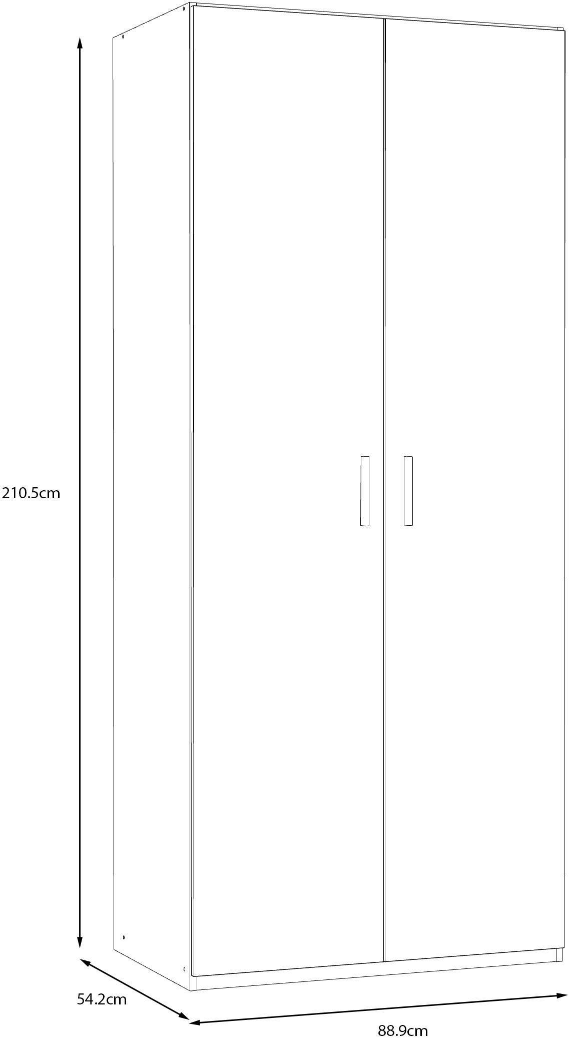 FORTE Drehtürenschrank, Drehtürenschrank, Stauraum, Zubehör optional bestellbar