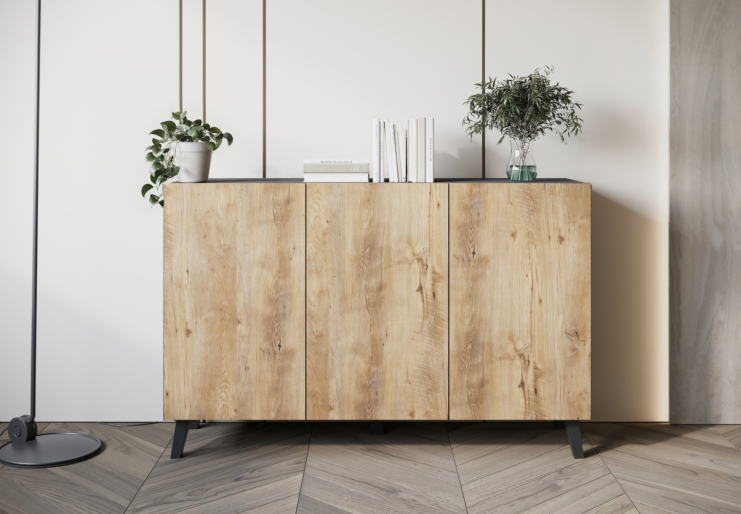 Home affaire Sideboard "SIDEBOARD PHUKET II, Stilvolle, grifflose Kommode, günstig online kaufen