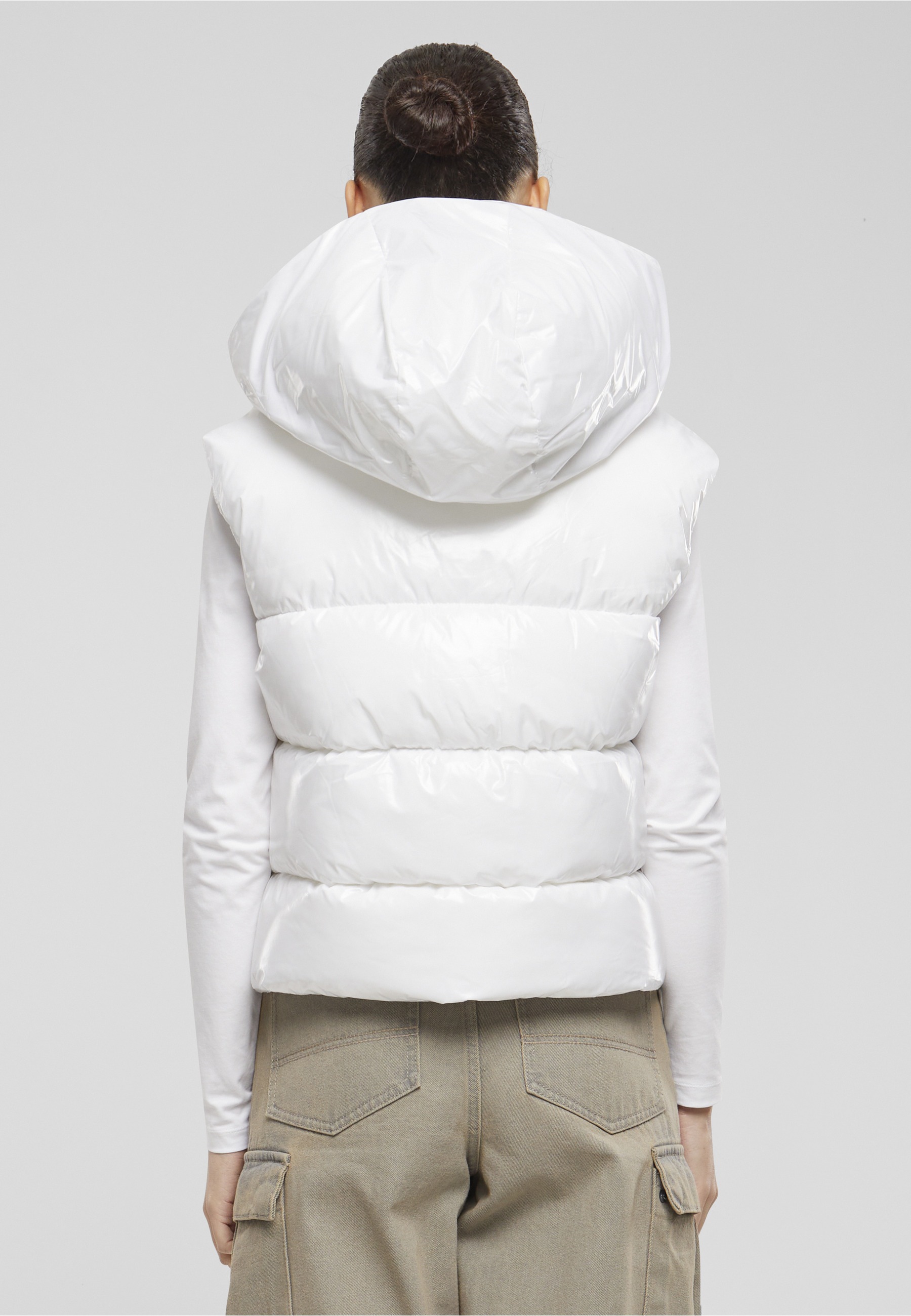 URBAN CLASSICS Steppweste »Urban Classics Ladies Recycled Shiny Puffer Vest with Hood«
