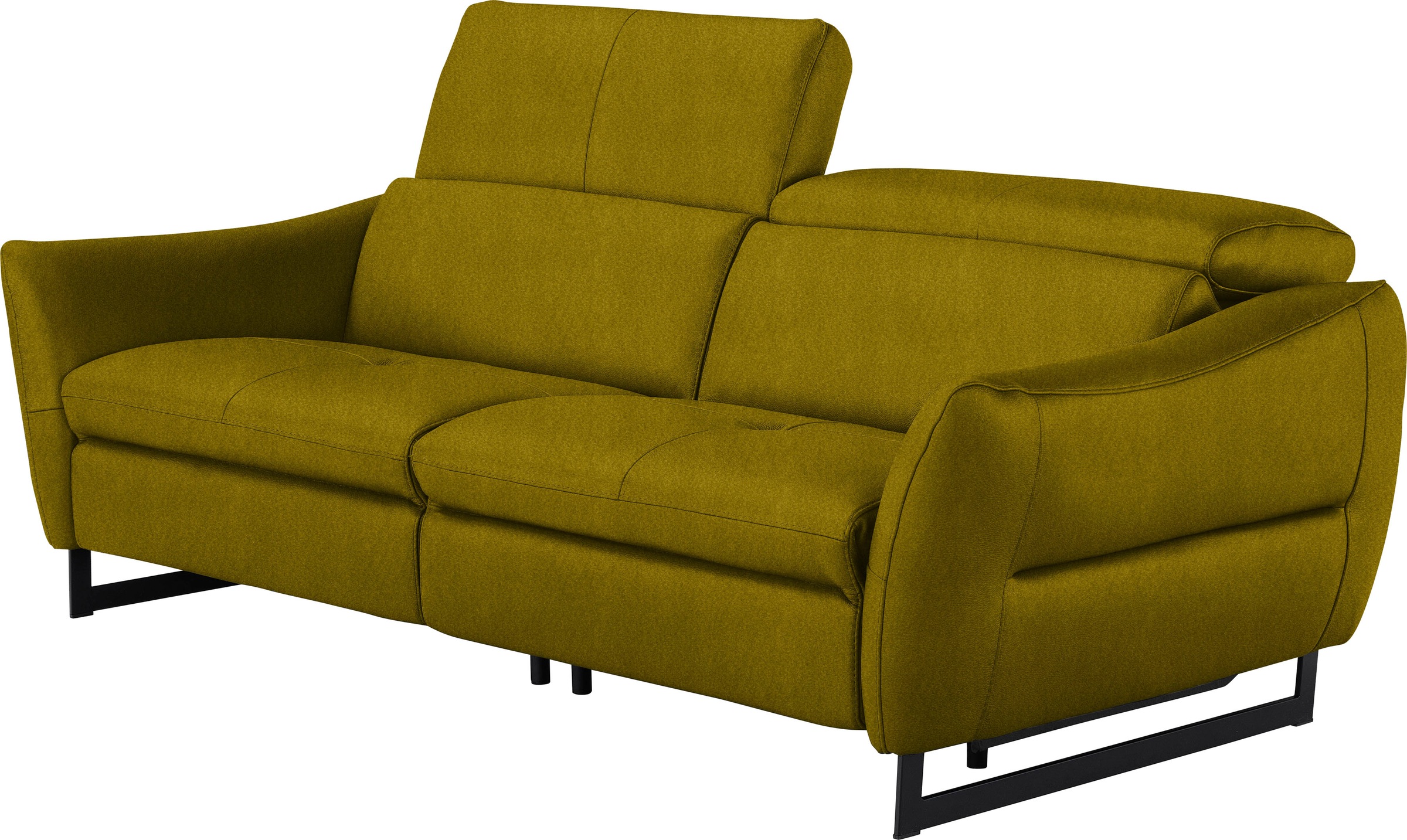 Egoitaliano 2,5-Sitzer "Dafne, elegantes Designsofa mit hohem Sitzkomfort" wahlw. mit elektrischer Relaxfunktion, Kopfteile manuell verstellbar