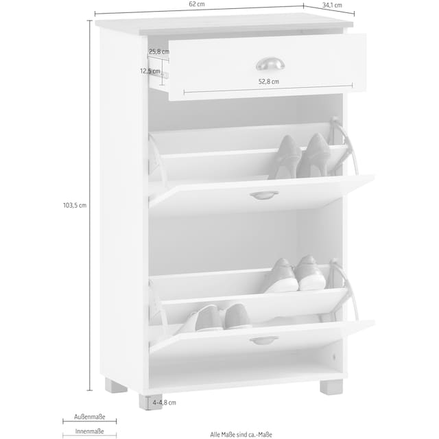 Schildmeyer Schuhschrank »Marit«, Breite 62 cm | BAUR