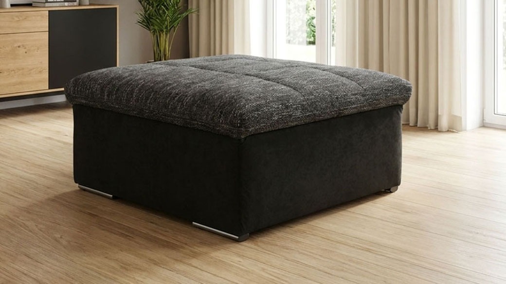 OTTO home Hocker "Salltum 87 x 87 cm, formschön und stabil" pflegeleichter Bezuggstoff