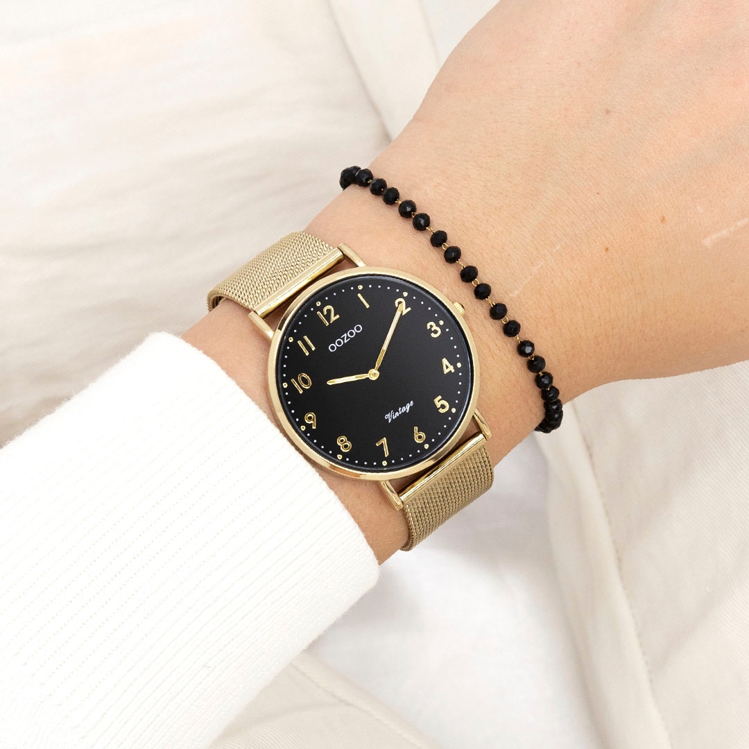 OOZOO Quarzuhr, Armbanduhr, Damenuhr, Herrenuhr, Edelstahlarmband, analog