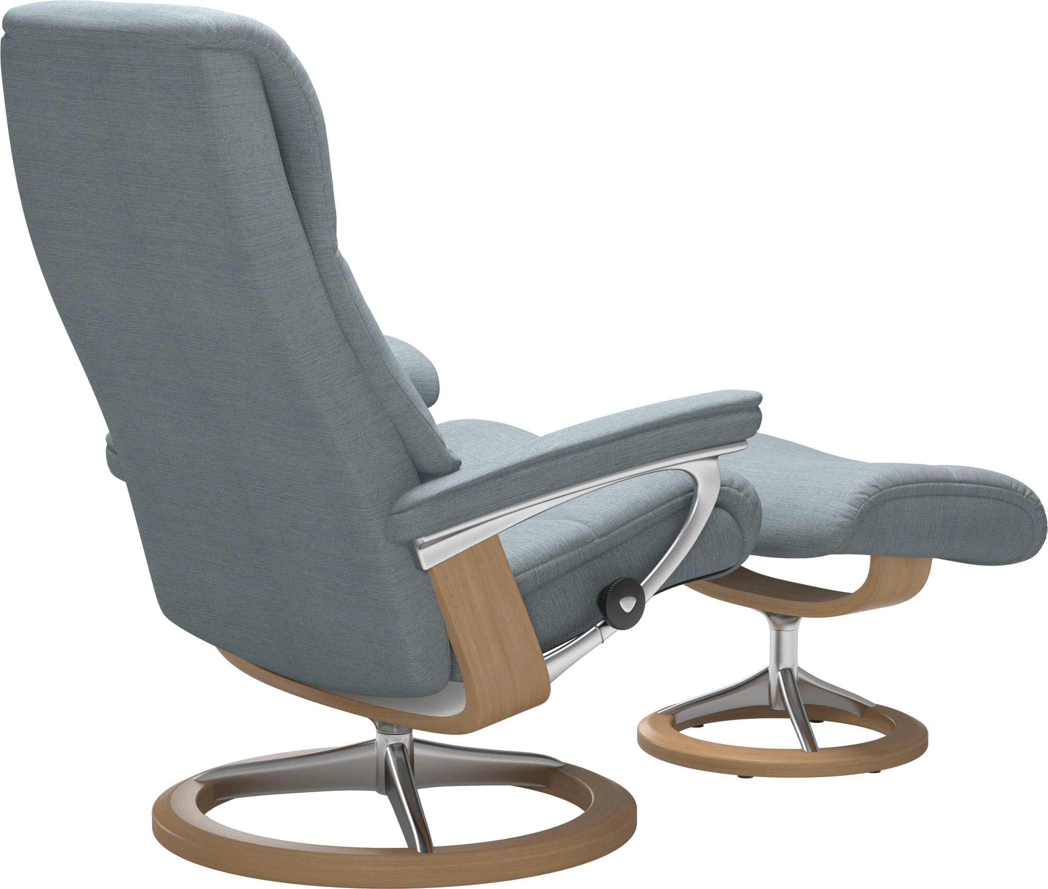 Stressless® Relaxsessel »View«, (Set, Relaxsessel mit Hocker), mit Signature Base, Größe S,Gestell Eiche