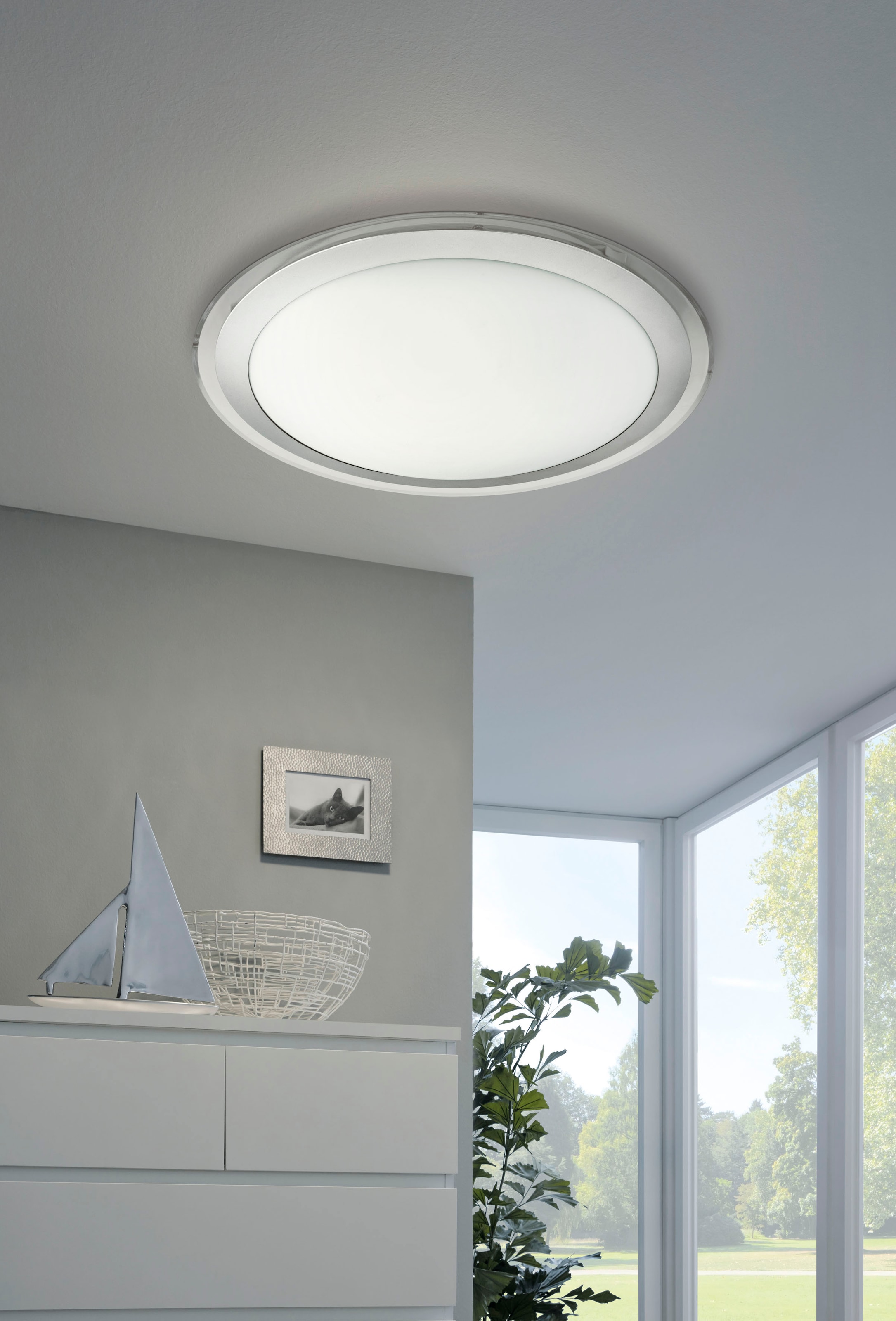 EGLO LED Deckenleuchte »COMPETA-C«, 1 flammig-flammig, Smart Home Deckenlampe Ø43cm, dimmbar, Weißtöne und Farben einstellbar