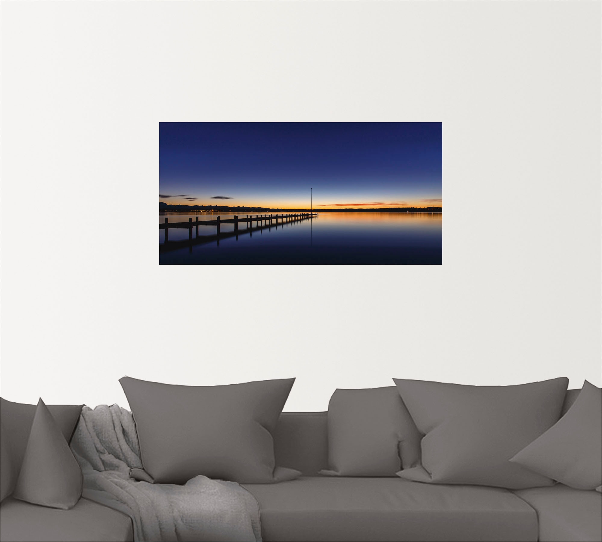 Artland Wandbild »Sonnenuntergang am Starnberger See I«, Seebilder, (1 St.),  als Alubild, Leinwandbild, Wandaufkleber oder Poster in versch. Größen  bestellen | BAUR