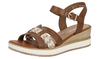 Sandalette, Sommerschuh, Sandale, Keilabsatz, mit sommerlichem Flechtriemchen