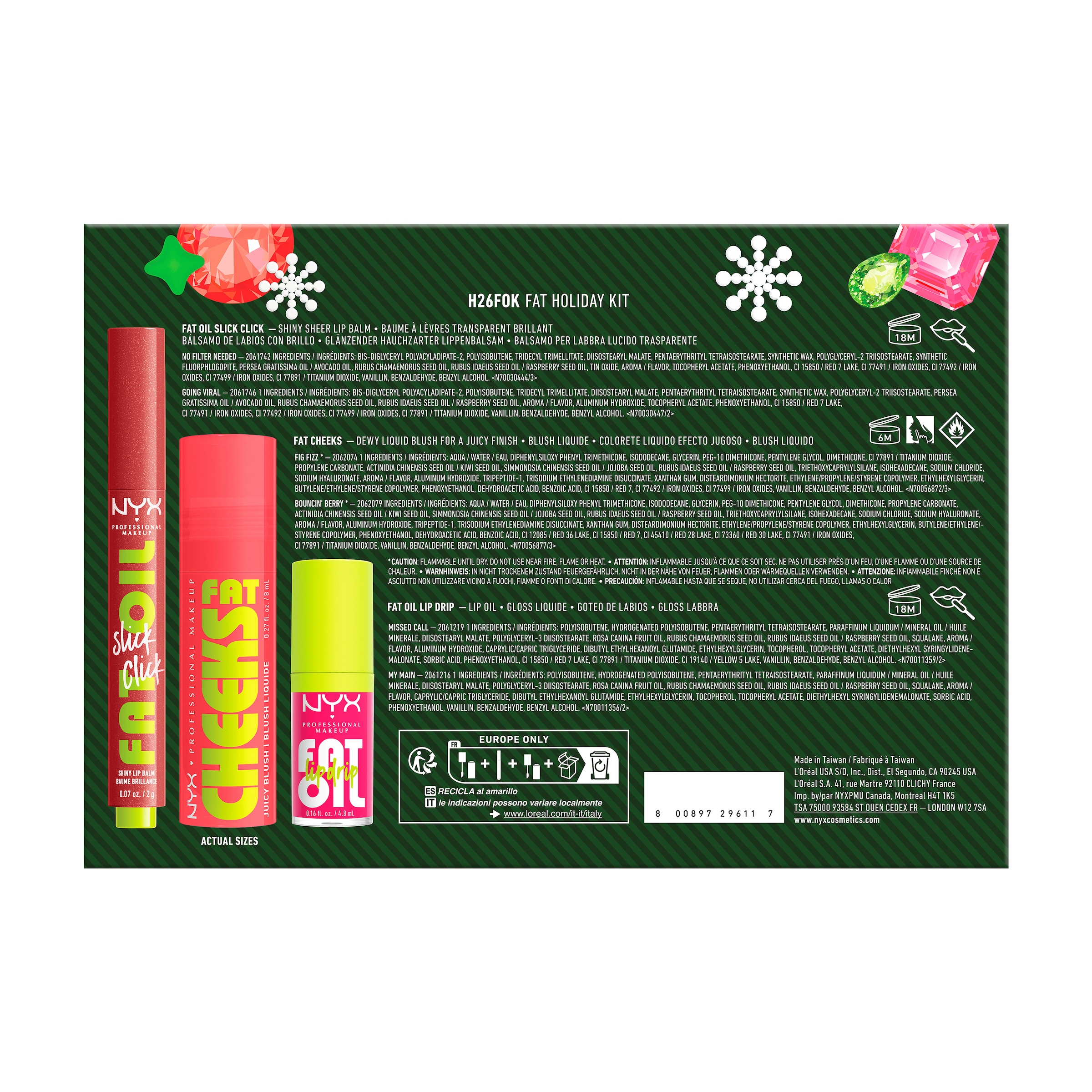 NYX PROFESSIONAL MAKEUP Schmink-Set »FAT HOLIDAY KIT«
