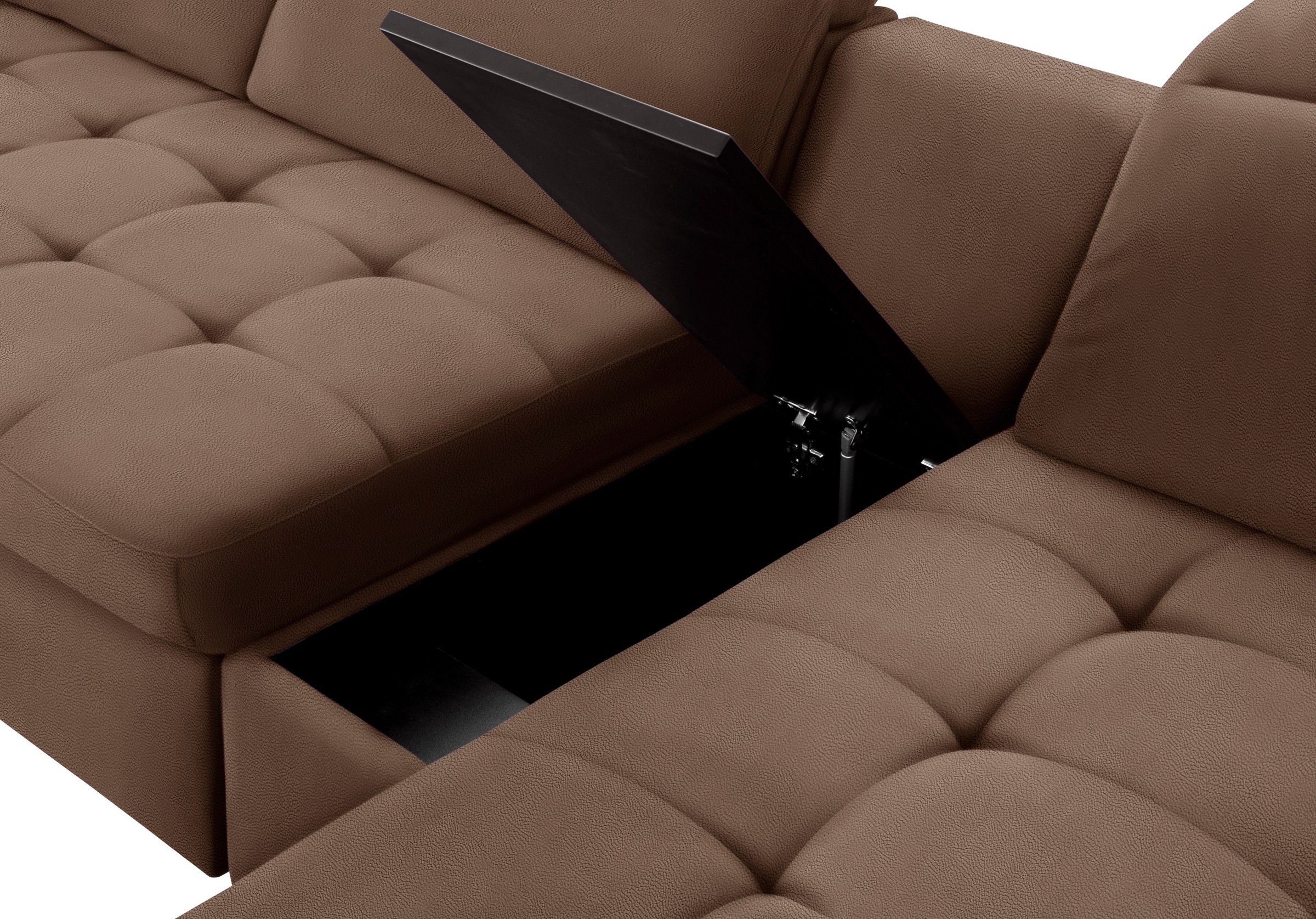sit&more Wohnlandschaft »Stardust U-Form«, inklusive Kopfteilverstellung, Armlehnenfunktion und Tischelement