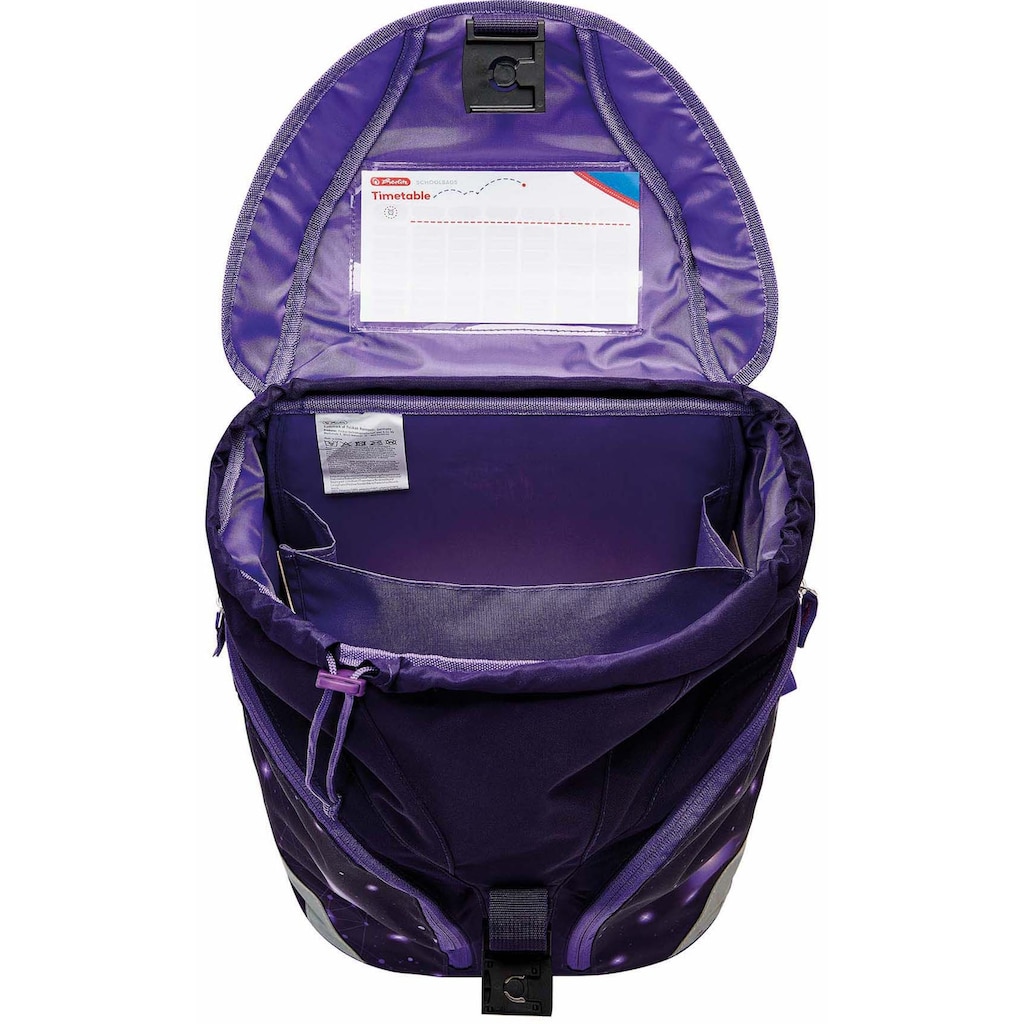 Herlitz Schulrucksack »SoftLight Plus, Space Girl«, Reflektoren-Floureszierende Flächen