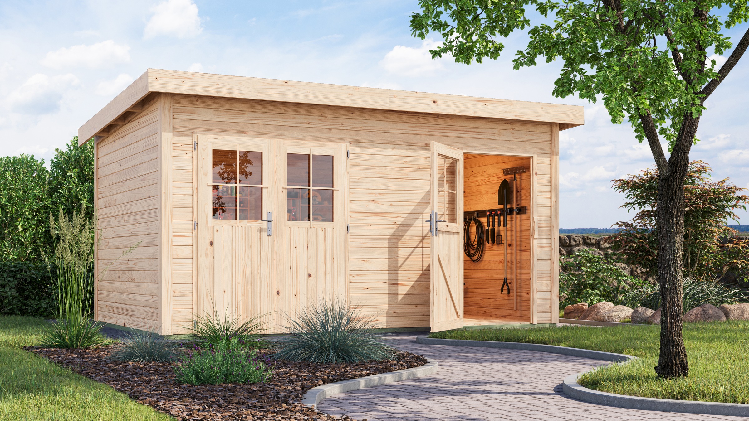 Karibu Gartenhaus "Tegel" günstig online kaufen