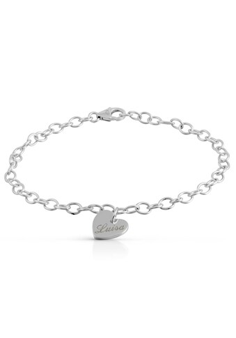 Firetti Silberarmband »Herz mit Gravur, personalisiert, glanzvoll, rhodiniert« kaufen