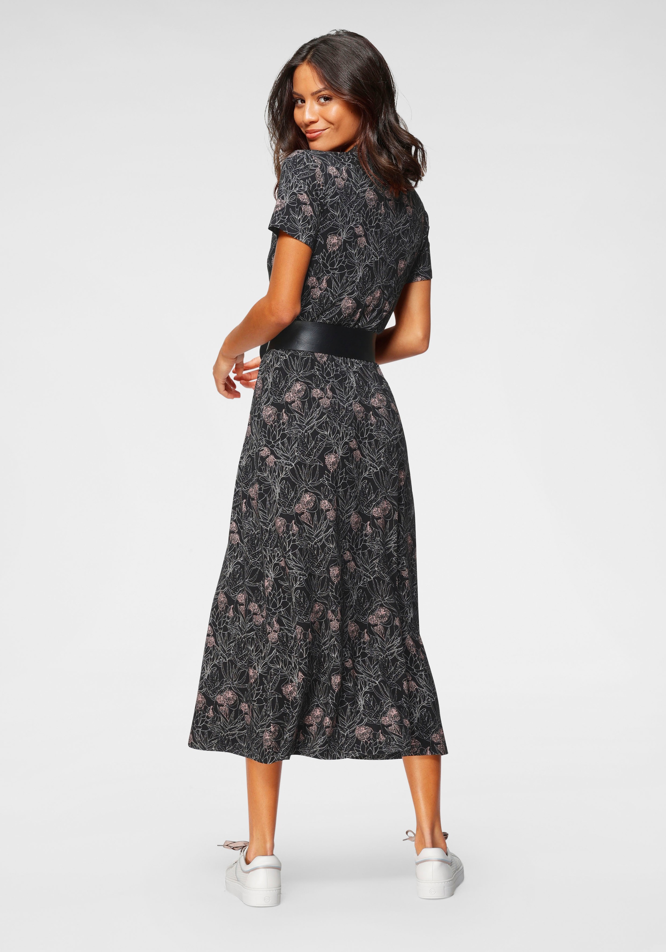 Laura Scott Sommerkleid, wadenlang, geblümtes Design, aus Single Jersey, mi günstig online kaufen