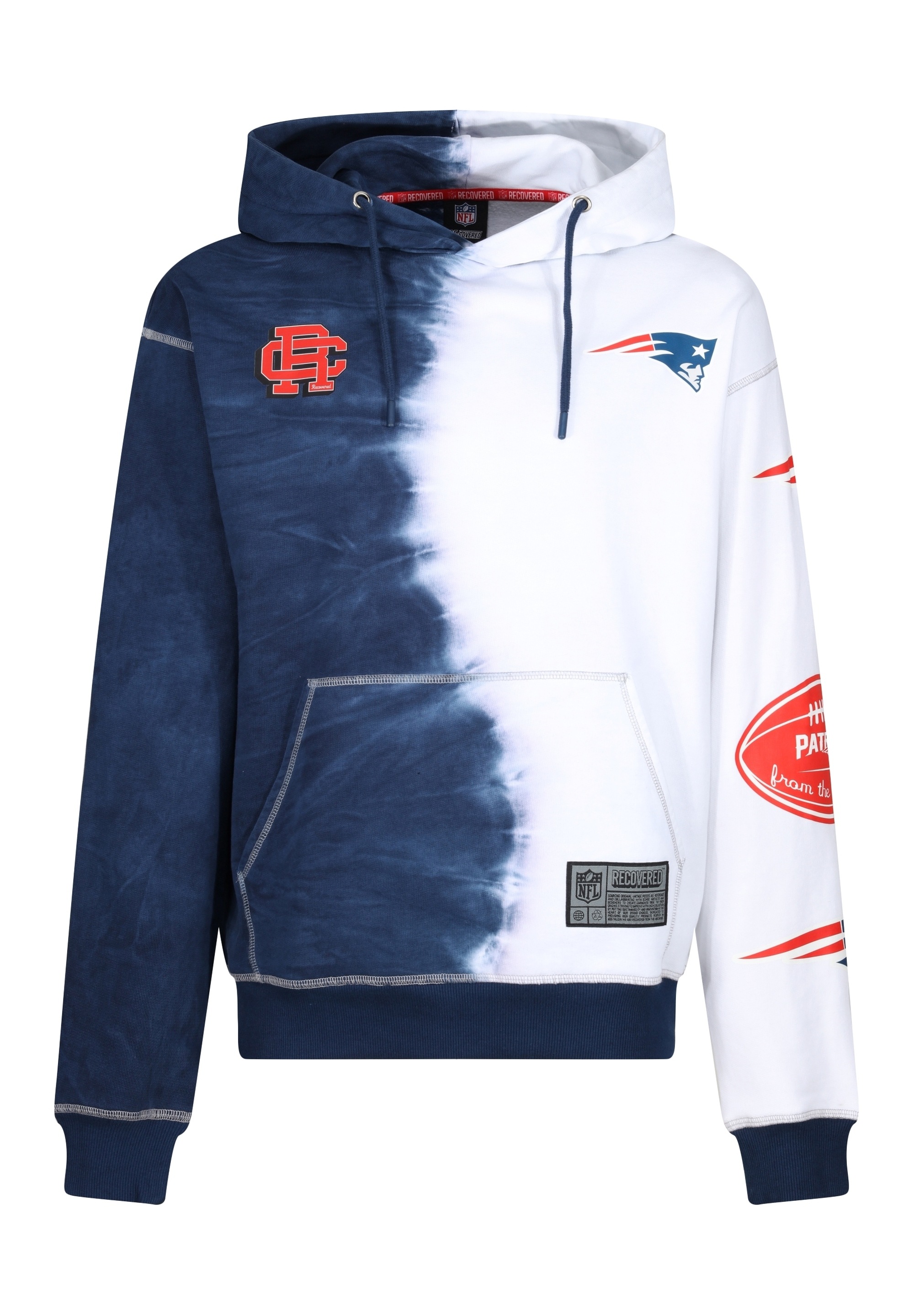 Recovered Kapuzensweatshirt »NFL Patriots Ink Dye Effect On«, für alle New England Patriots-Fans
