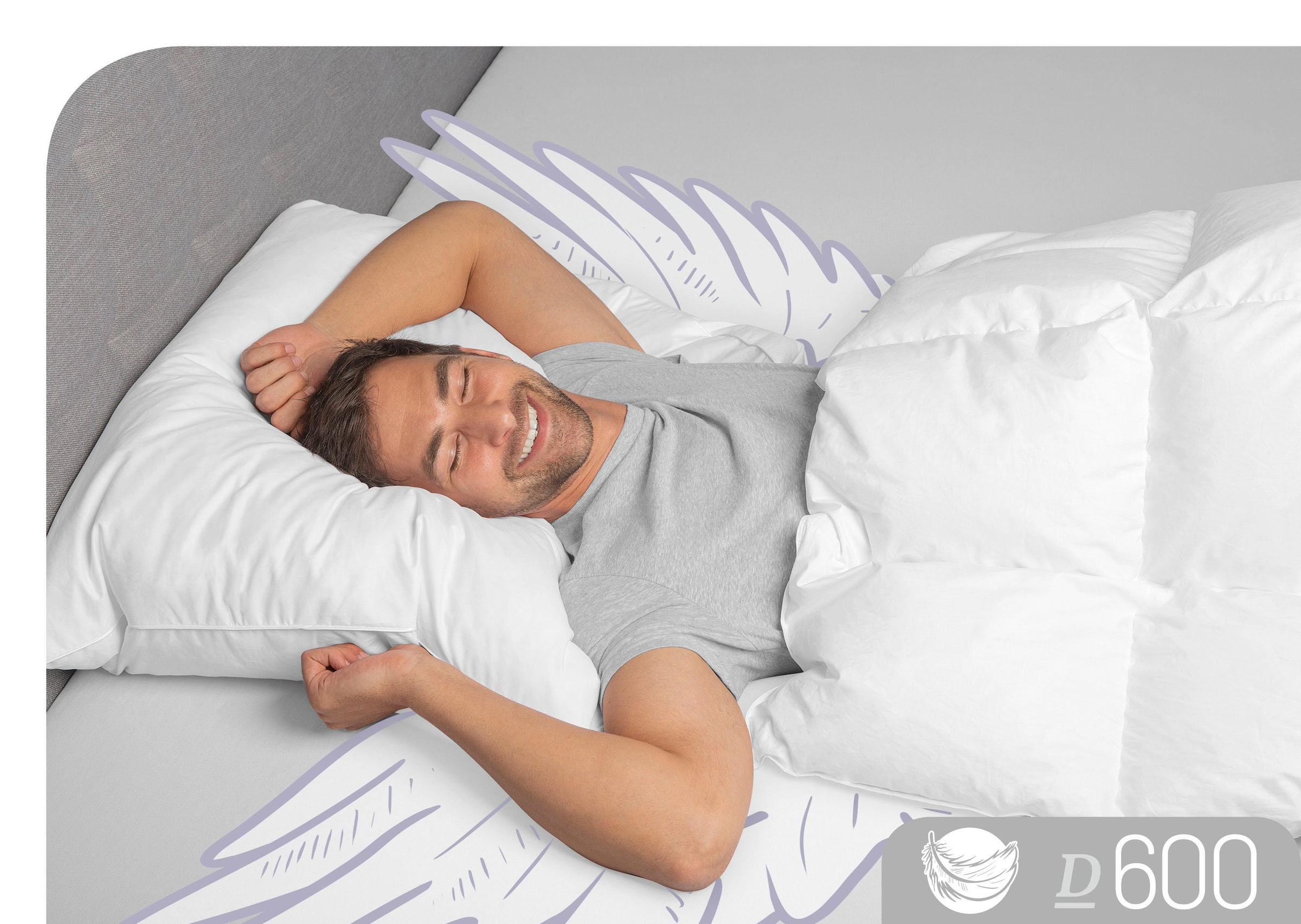 Schlafstil 3-Kammer-Kopfkissen "D600" 1 Stk. tlg. hergestellt in Deutschlan günstig online kaufen